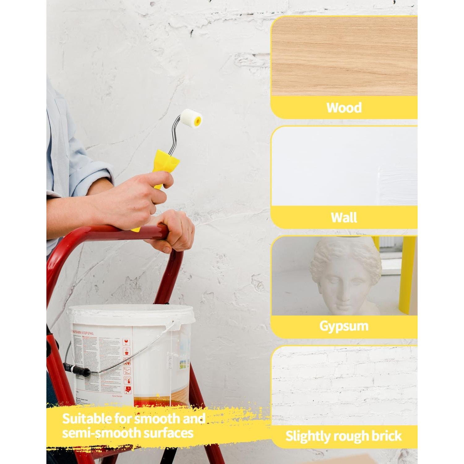 2 Mini Rodillos de Pintura de Espuma 1" Abvsdu - Herramienta Profesional