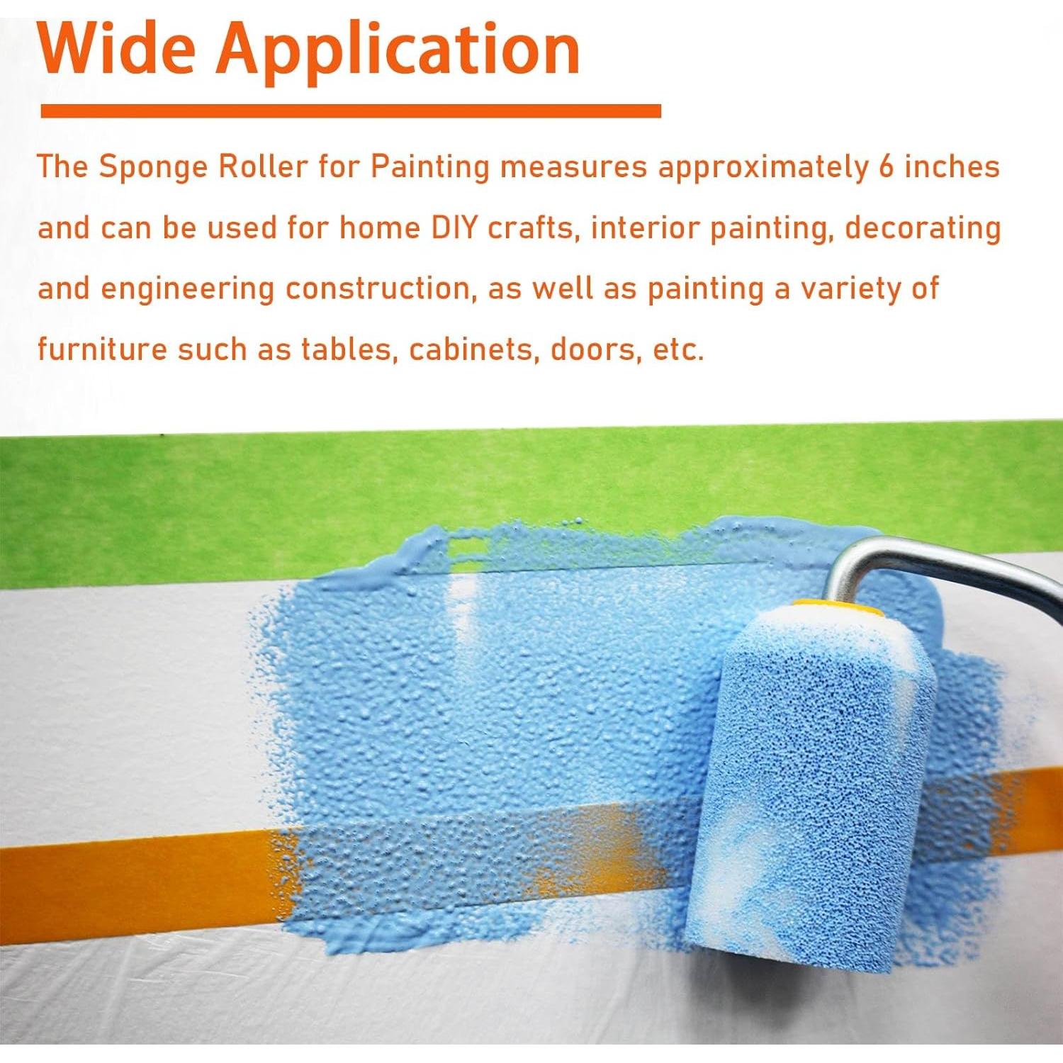 Kit de 10 Fundas de Rodillo de Pintura YLTOLOO 10x4" Espuma