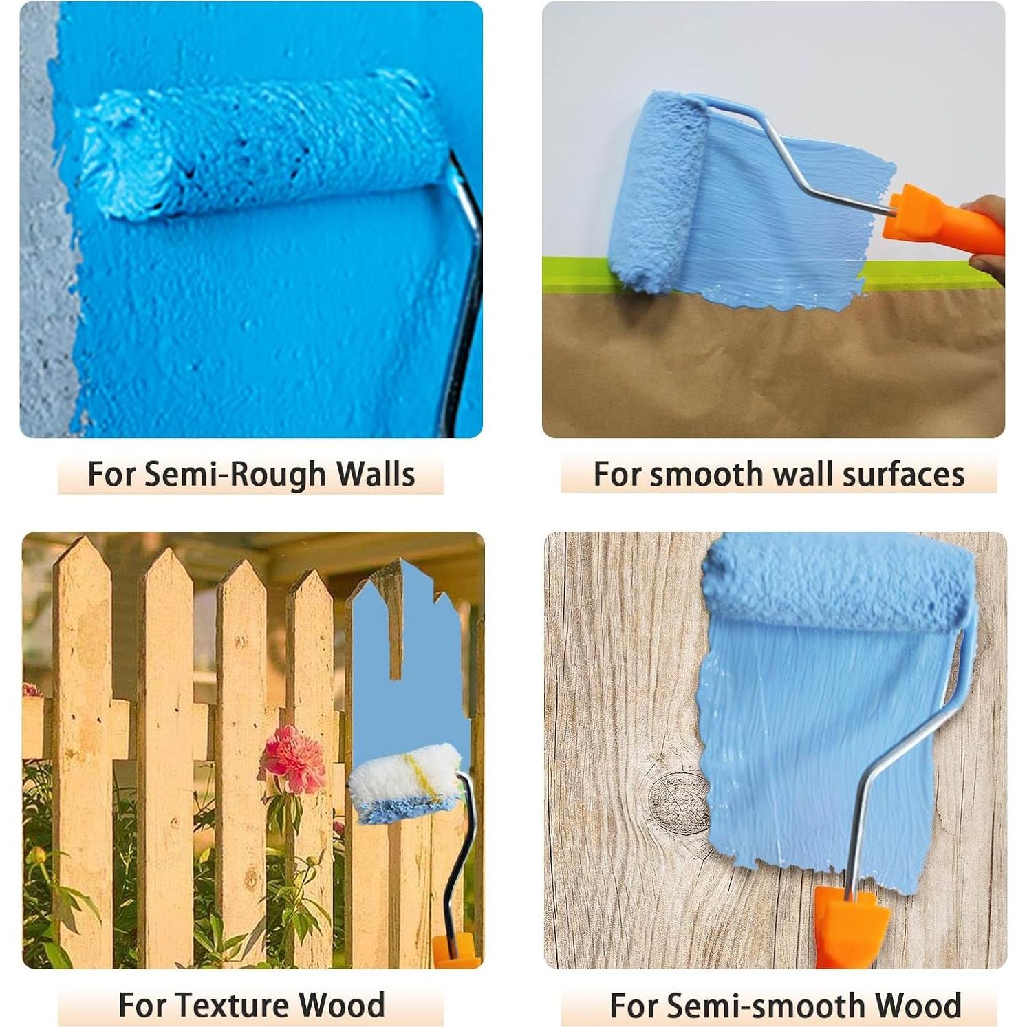 Kit de 10 Fundas de Rodillo de Pintura YLTOLOO 10x4" Espuma