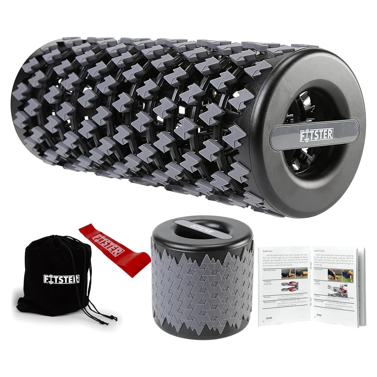 Rodillo de Espuma Plegable Fitster 33cm Gris Portátil