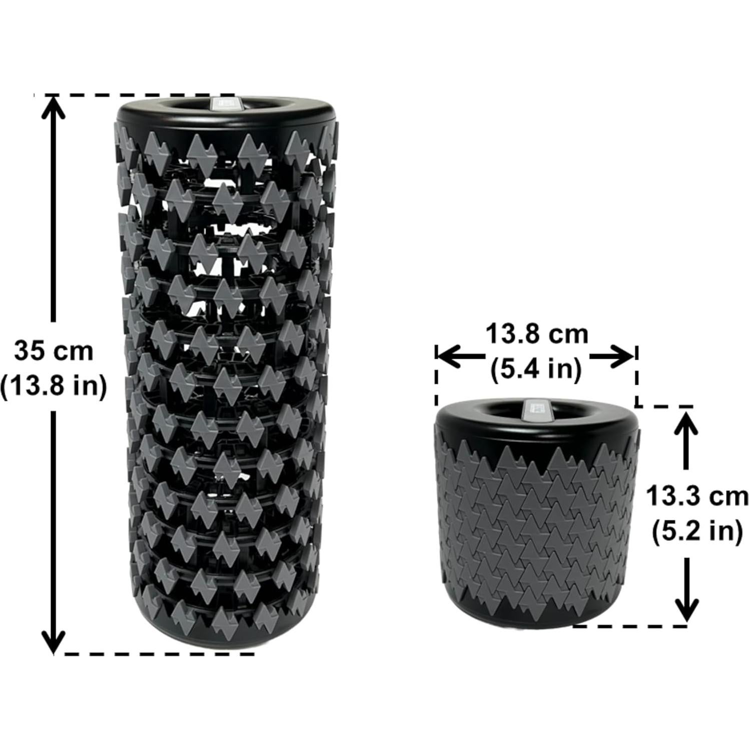 Rodillo de Espuma Plegable Fitster 33cm Gris Portátil