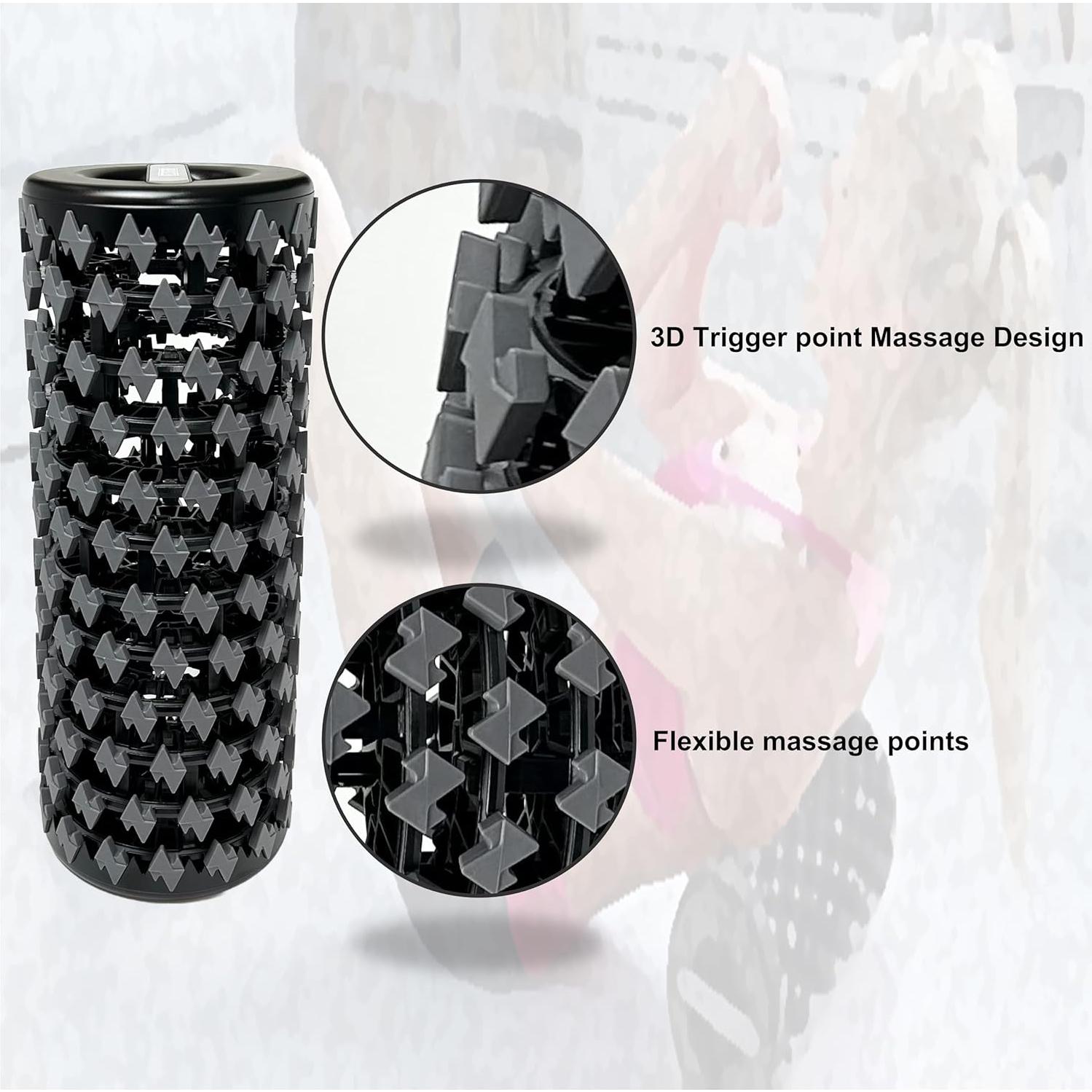 Rodillo de Espuma Plegable Fitster 33cm Gris Portátil