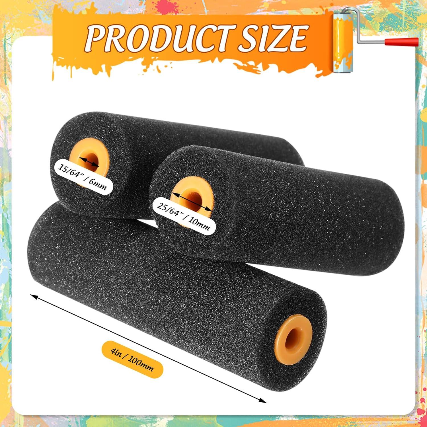 20 Rodillos de Pintura de Espuma Negra 10.16 cm Leriton