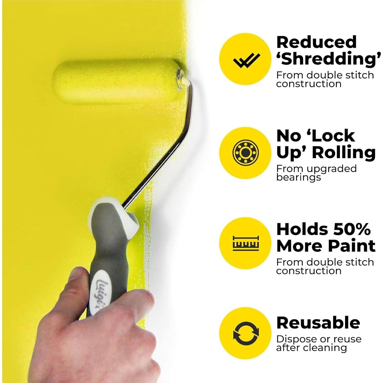 Juego de Rodillos de Pintura Mini 4" Luigi - 6 Piezas