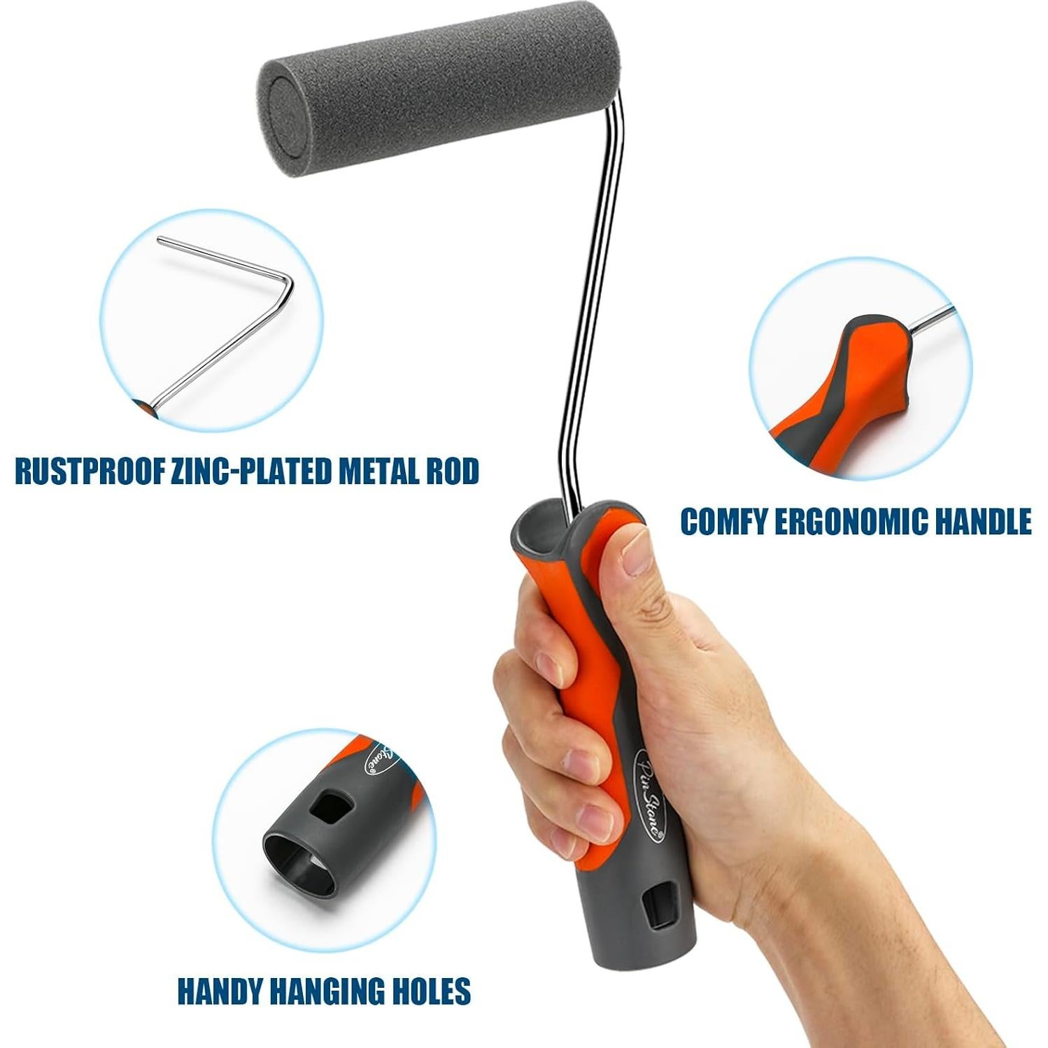 Paquete de 10 Rodillos de Pintura de Espuma 4" Pinstone