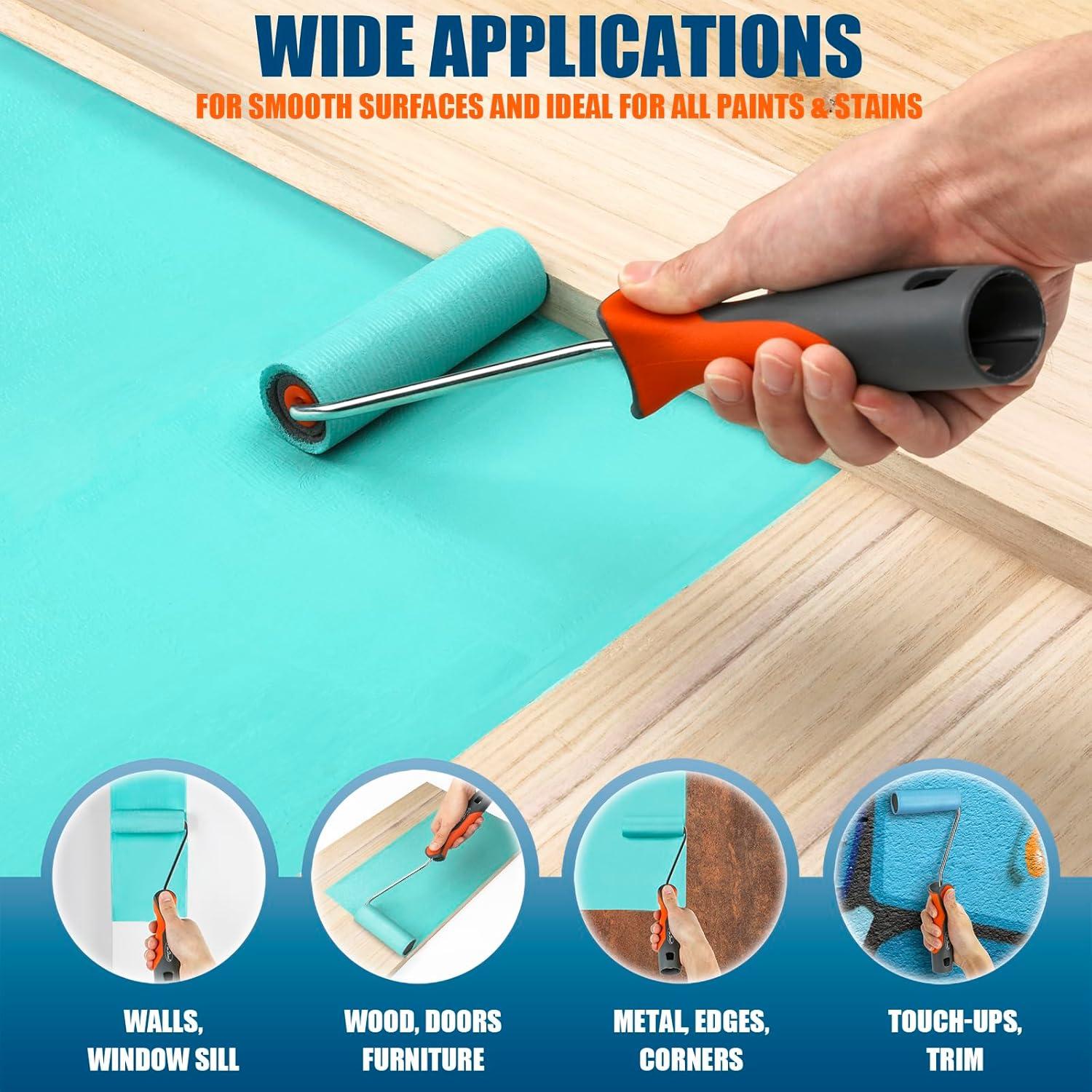 Paquete de 10 Rodillos de Pintura de Espuma 4" Pinstone