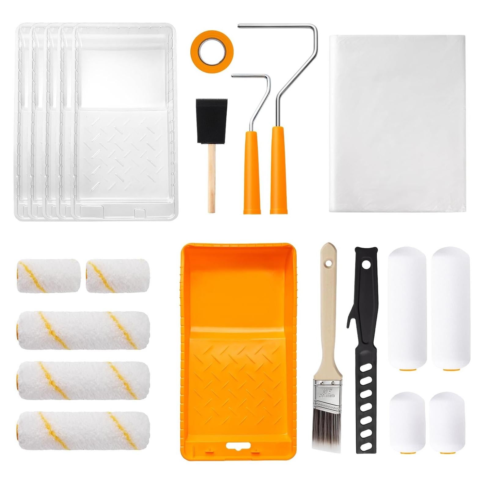 Kit de Rodillos de Pintura Mister Rui 22 Piezas Microfibra