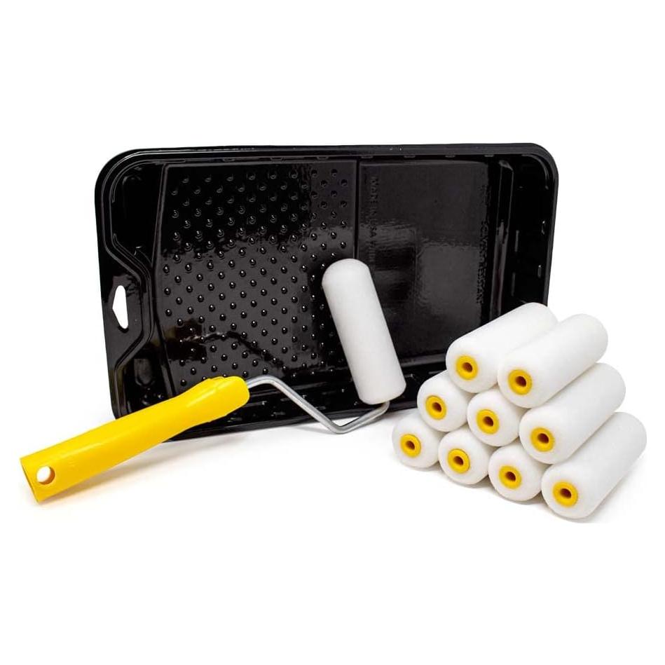 Kit de Pintura FoamPRO 4" Acabador Fino con Bandeja y Rodillos