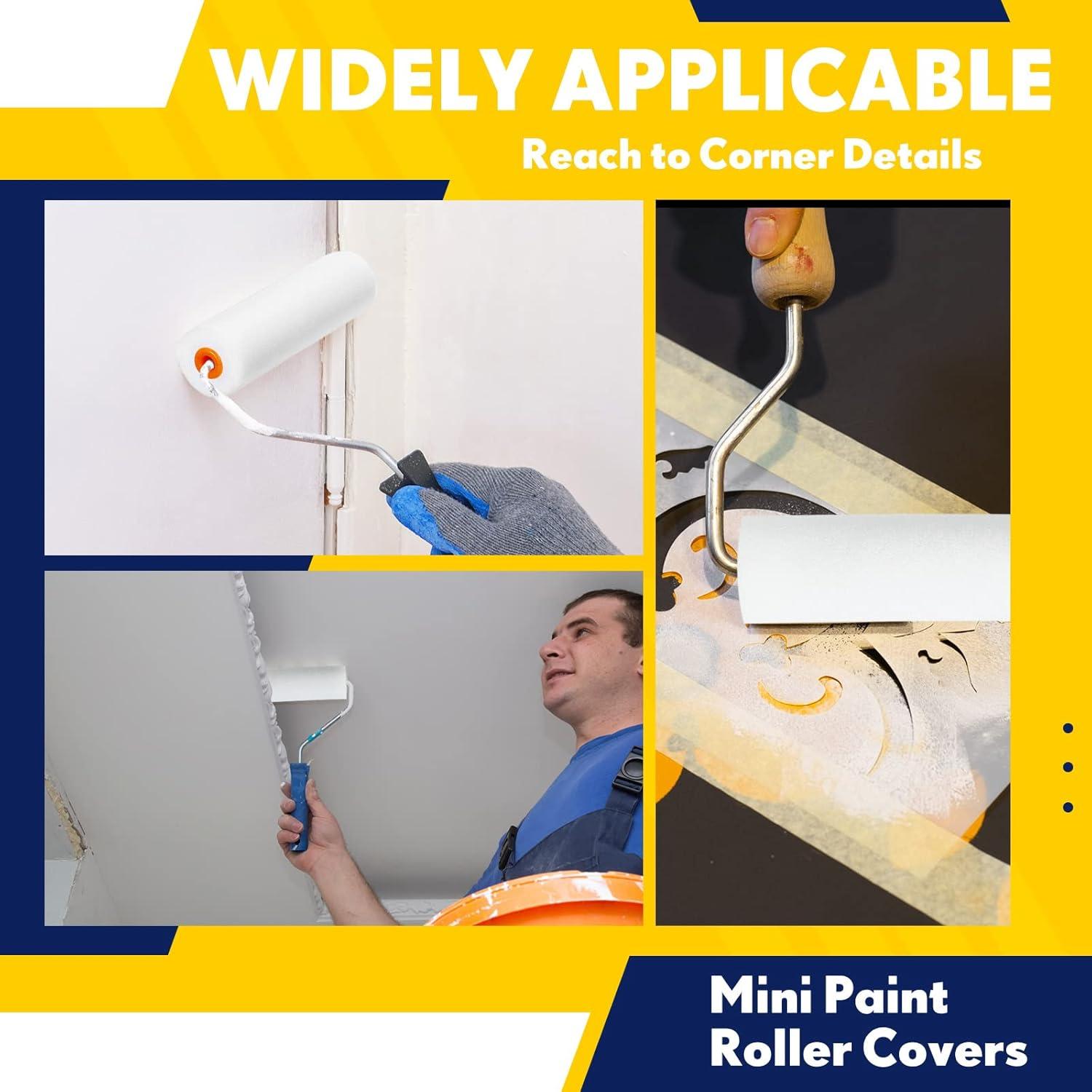 Leumoi 160 Fundas de Rodillo de Pintura de Espuma 10.5 cm