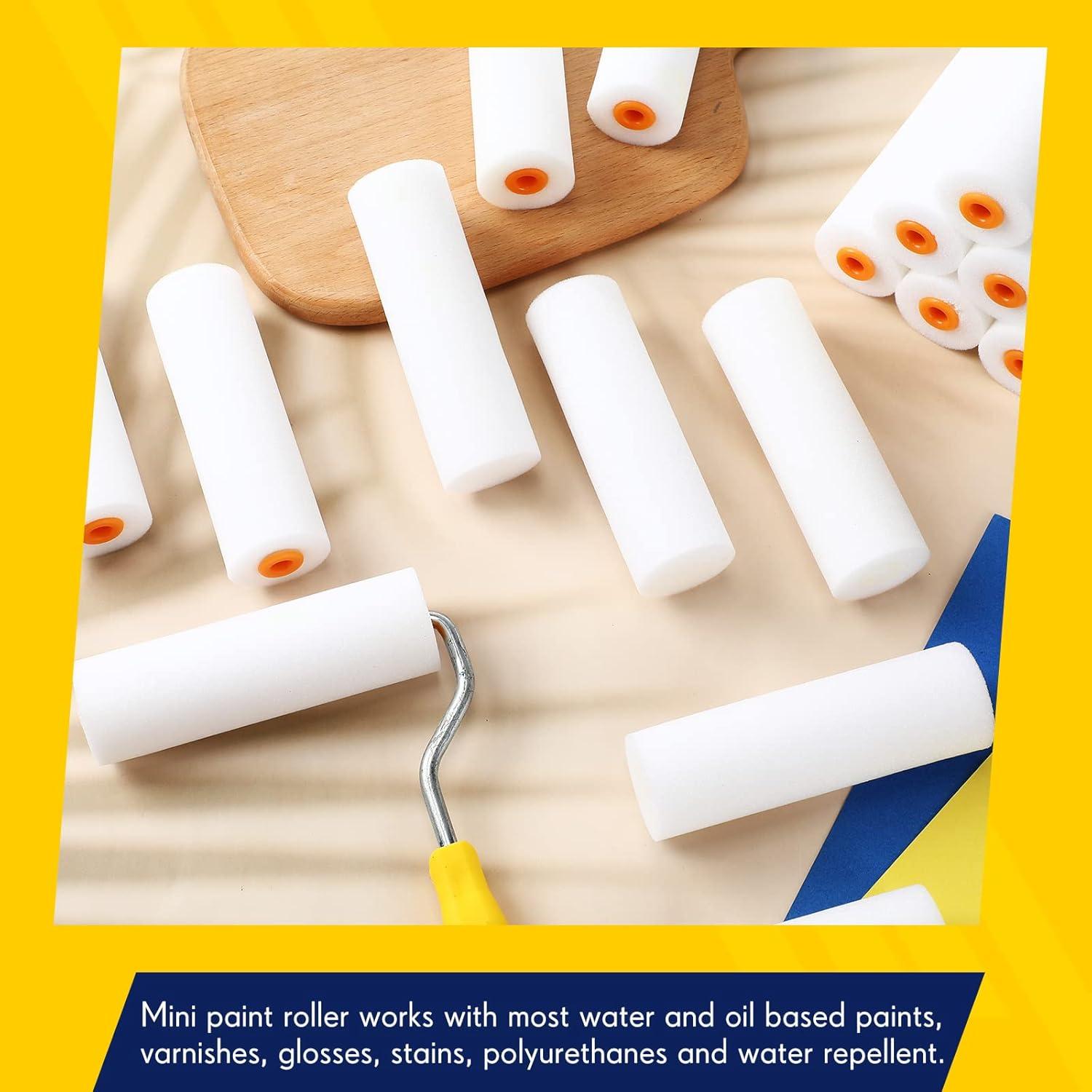 Leumoi 160 Fundas de Rodillo de Pintura de Espuma 10.5 cm