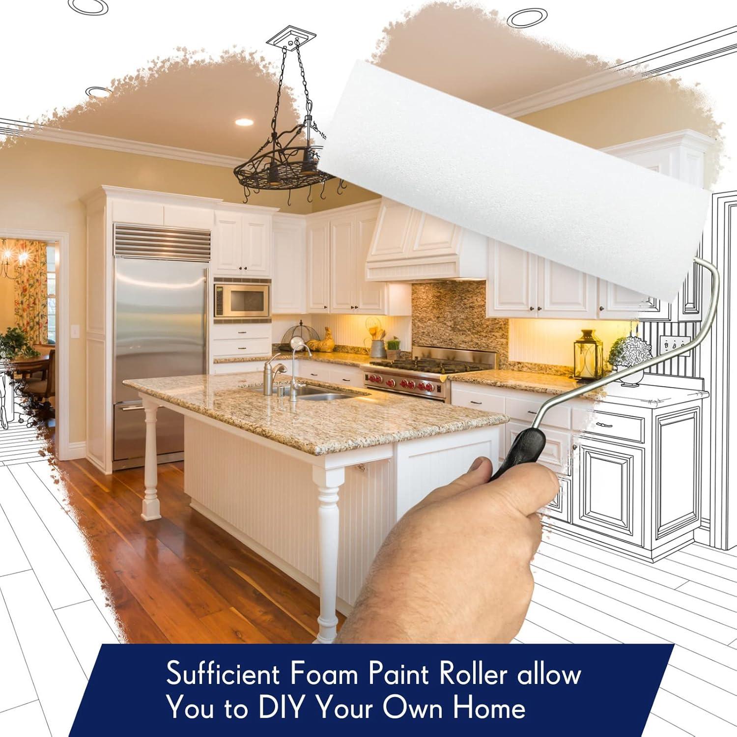 Leumoi 160 Fundas de Rodillo de Pintura de Espuma 10.5 cm