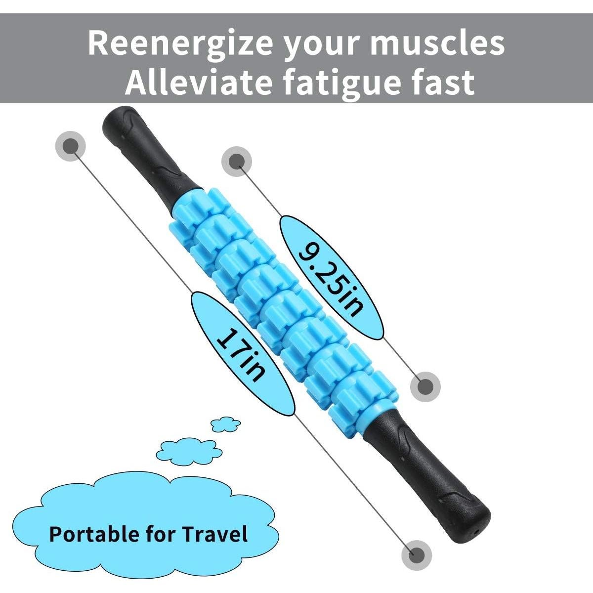 Rodillo de Masaje Muscular ZanLLW 40x4 cm Alivio Profundo