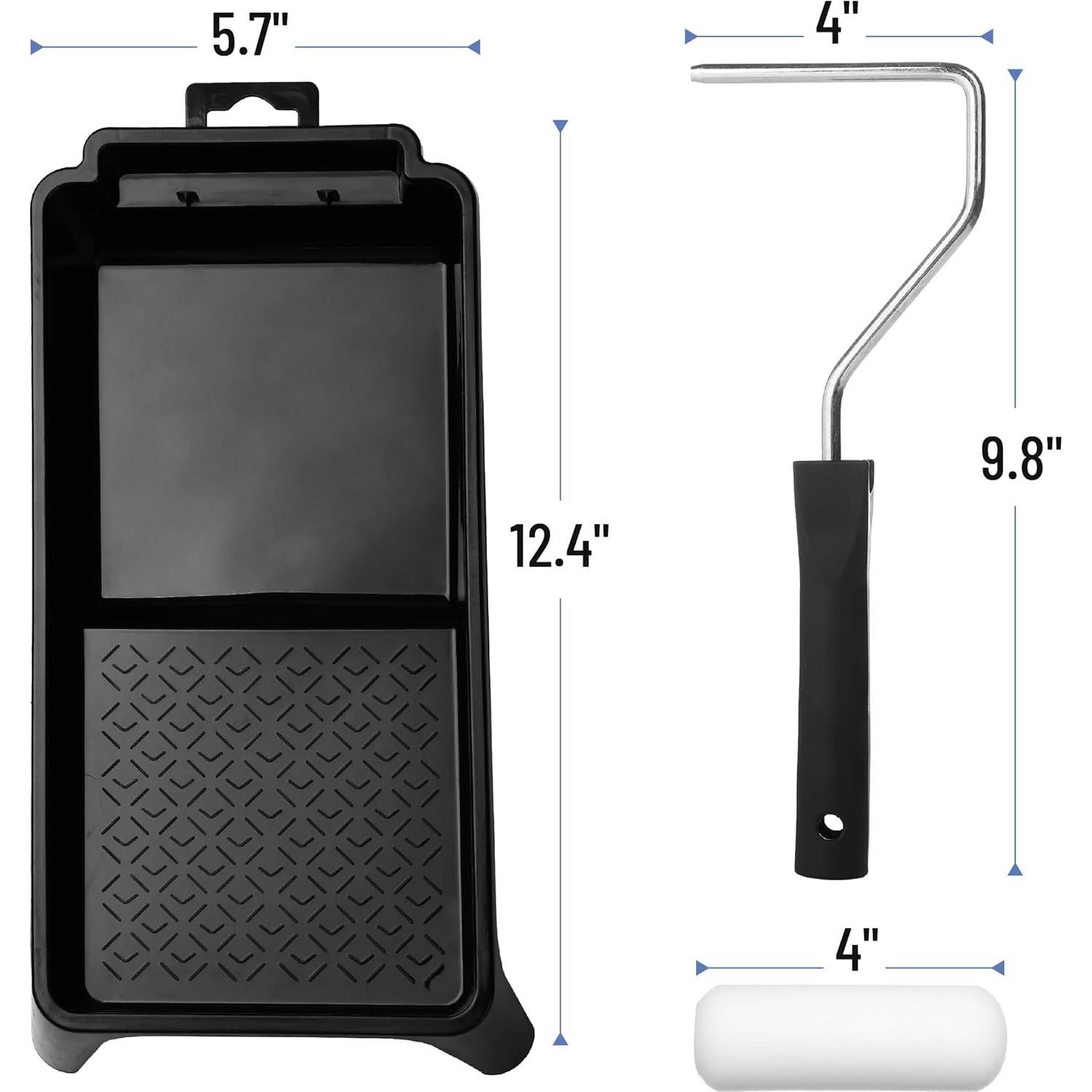 Juego de Rodillos de Pintura de Espuma Bates 12 Piezas 10 cm