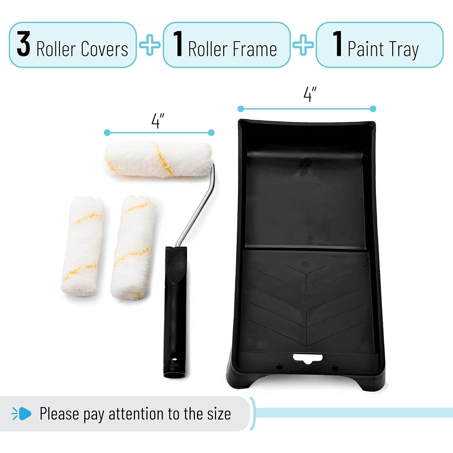 Juego de Pintura Bates Choice - Rodillo 10 cm, 5 Piezas