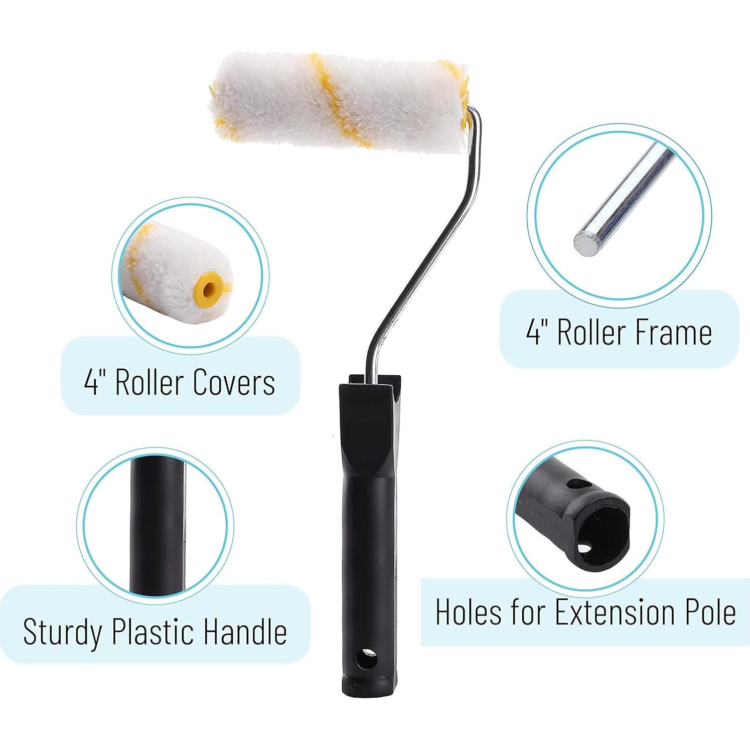 Juego de Pintura Bates Choice - Rodillo 10 cm, 5 Piezas