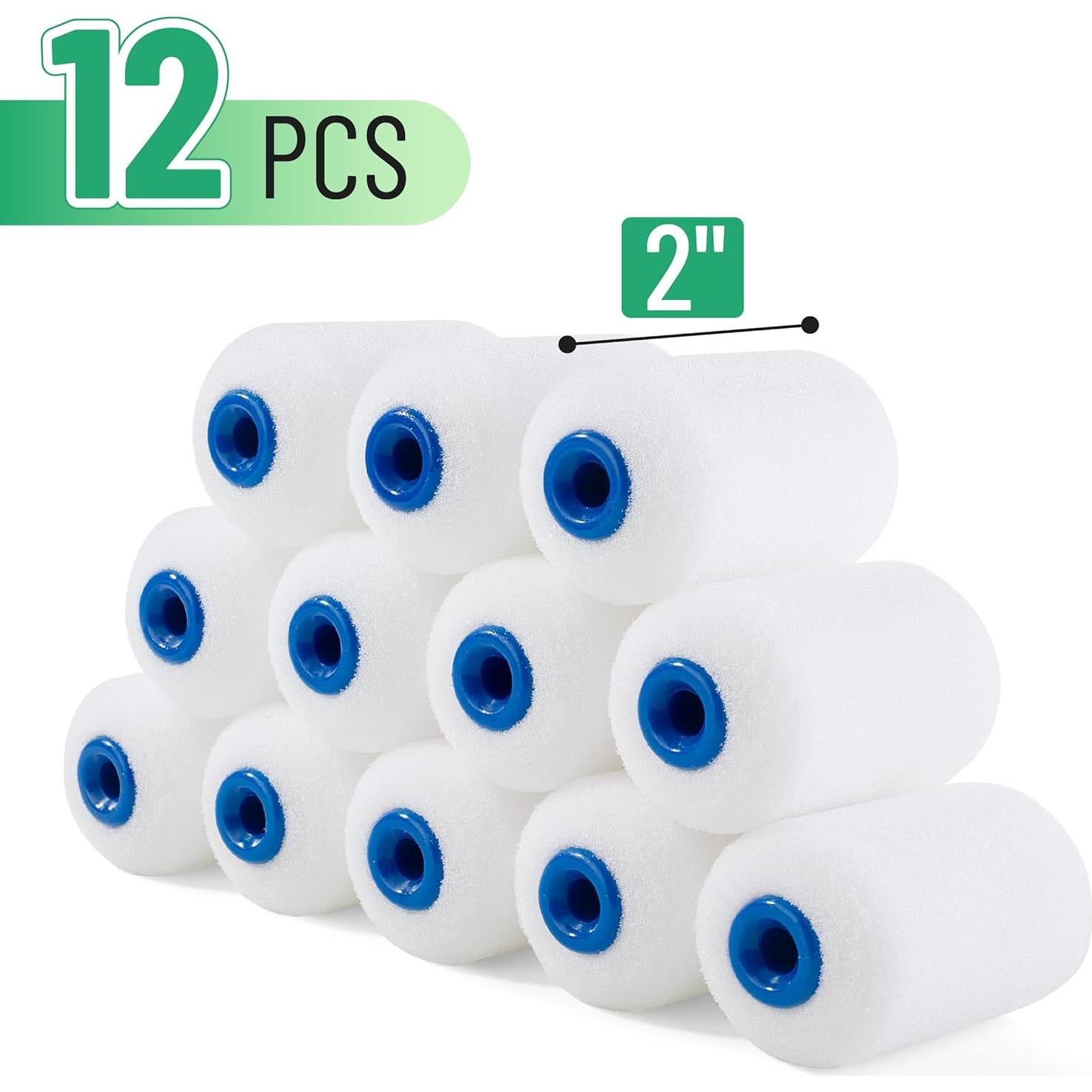 Rodillos de pintura de espuma Bates Choice 2" - 12 unidades