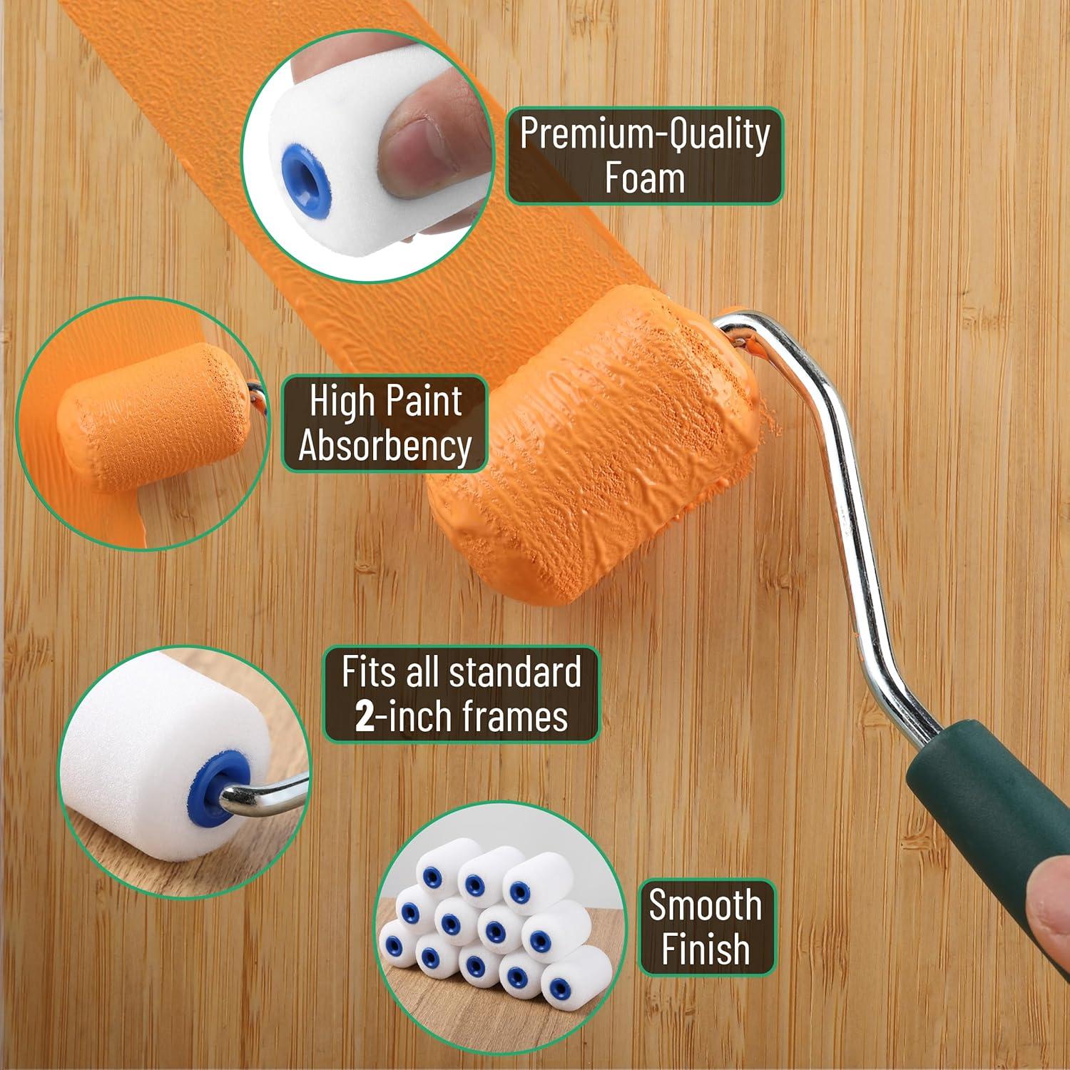 Rodillos de pintura de espuma Bates Choice 2" - 12 unidades