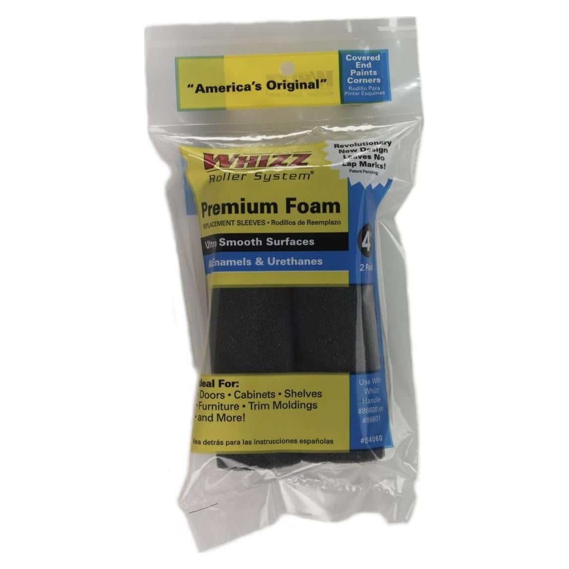 Rodillo de pintura de espuma Whizz 54060 10.16 cm, paquete de 2