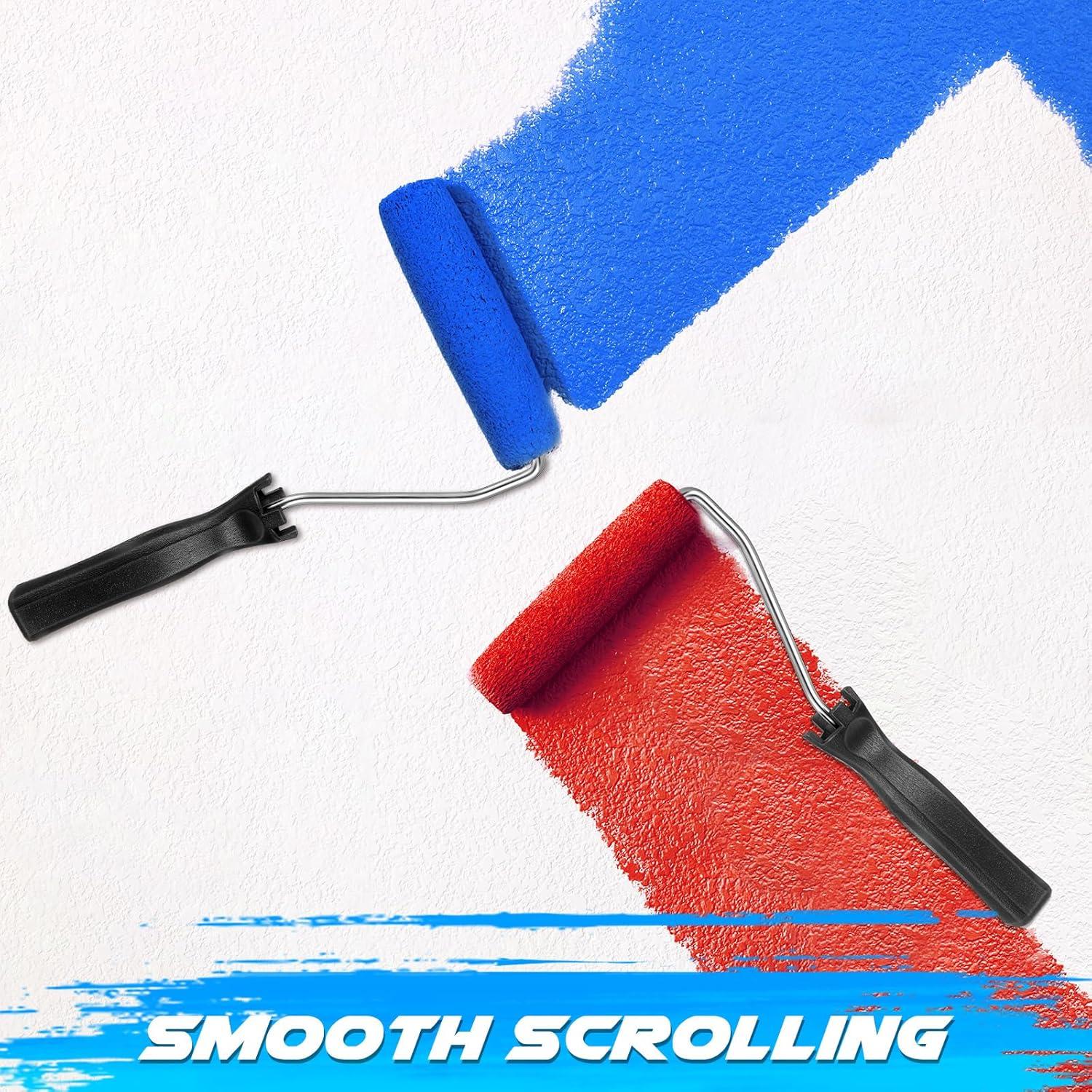 Baderke 10 Pcs Mini Rodillo de Pintura 10.16 cm con Mango