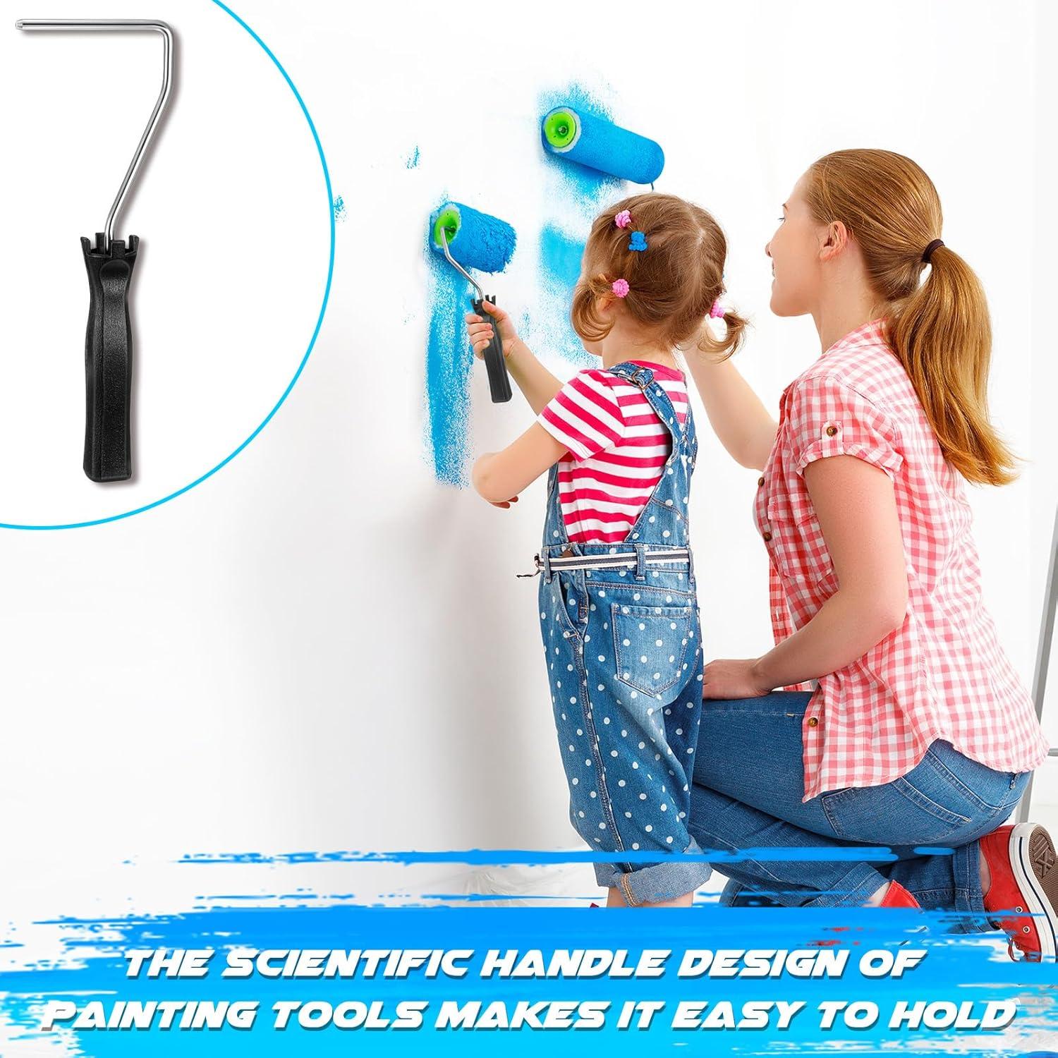 Baderke 10 Pcs Mini Rodillo de Pintura 10.16 cm con Mango