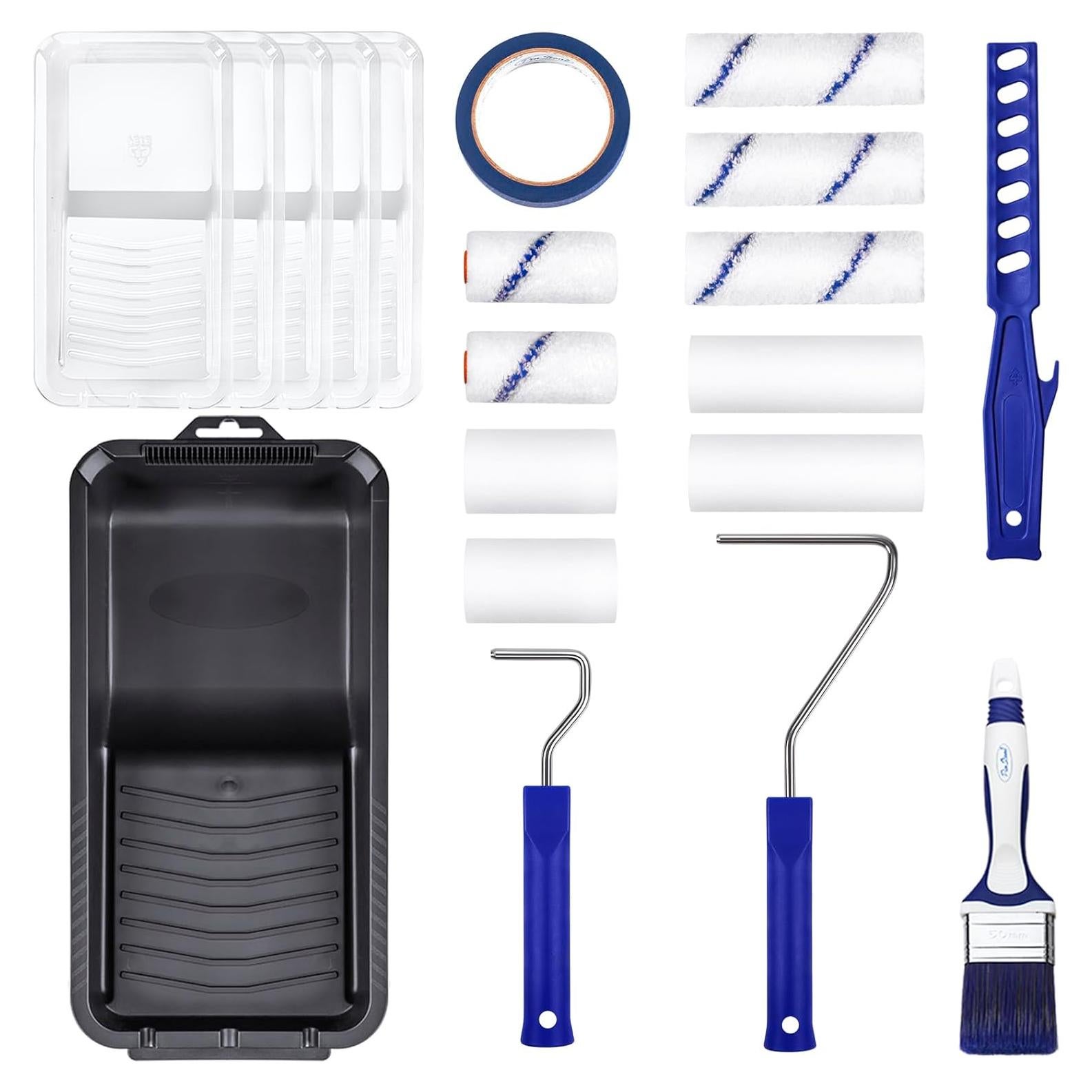 Kit de Rodillos de Pintura 20 Piezas PinStone 4" y 2"