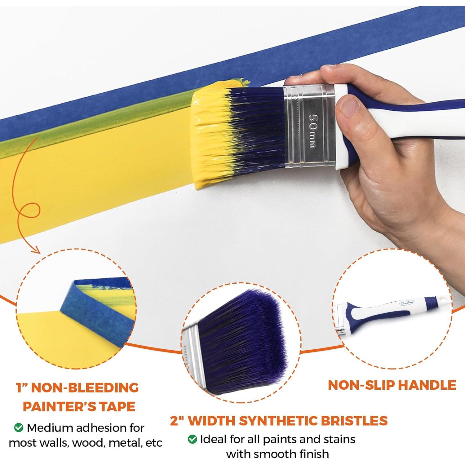 Kit de Rodillos de Pintura 20 Piezas PinStone 4" y 2"