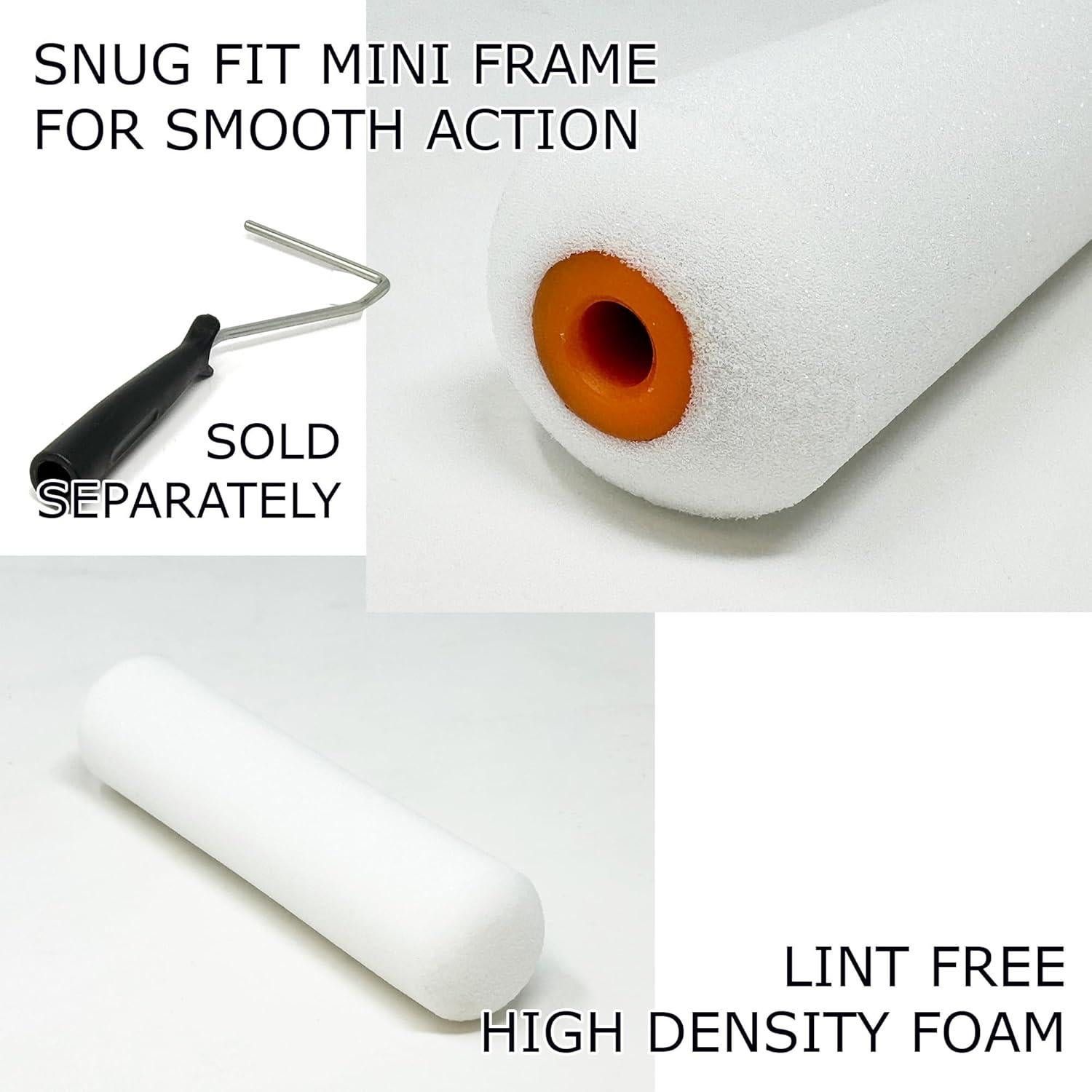 Rodillos de Espuma Allgala 6" (15.24 cm) Paquete de 12 Sin Pelusa