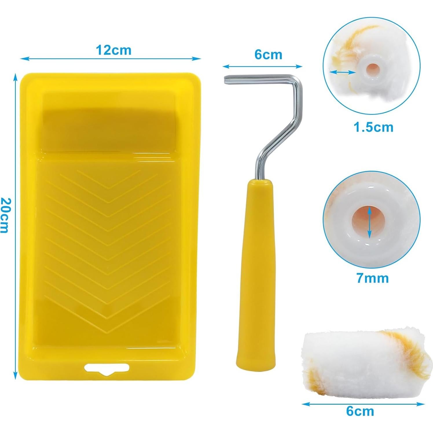 Rodillo de Pintura Mini Litoexpe 5 cm con 6 Fundas y Bandeja