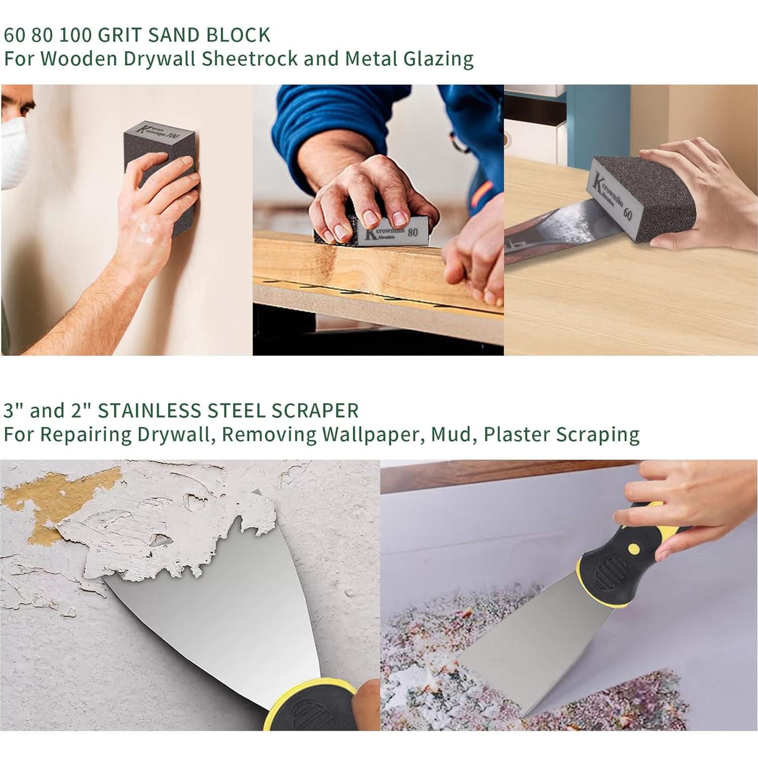 Kit de Rodillos de Pintura 19 Piezas Ozzagar - 4" Rodillo, Brochas y Más