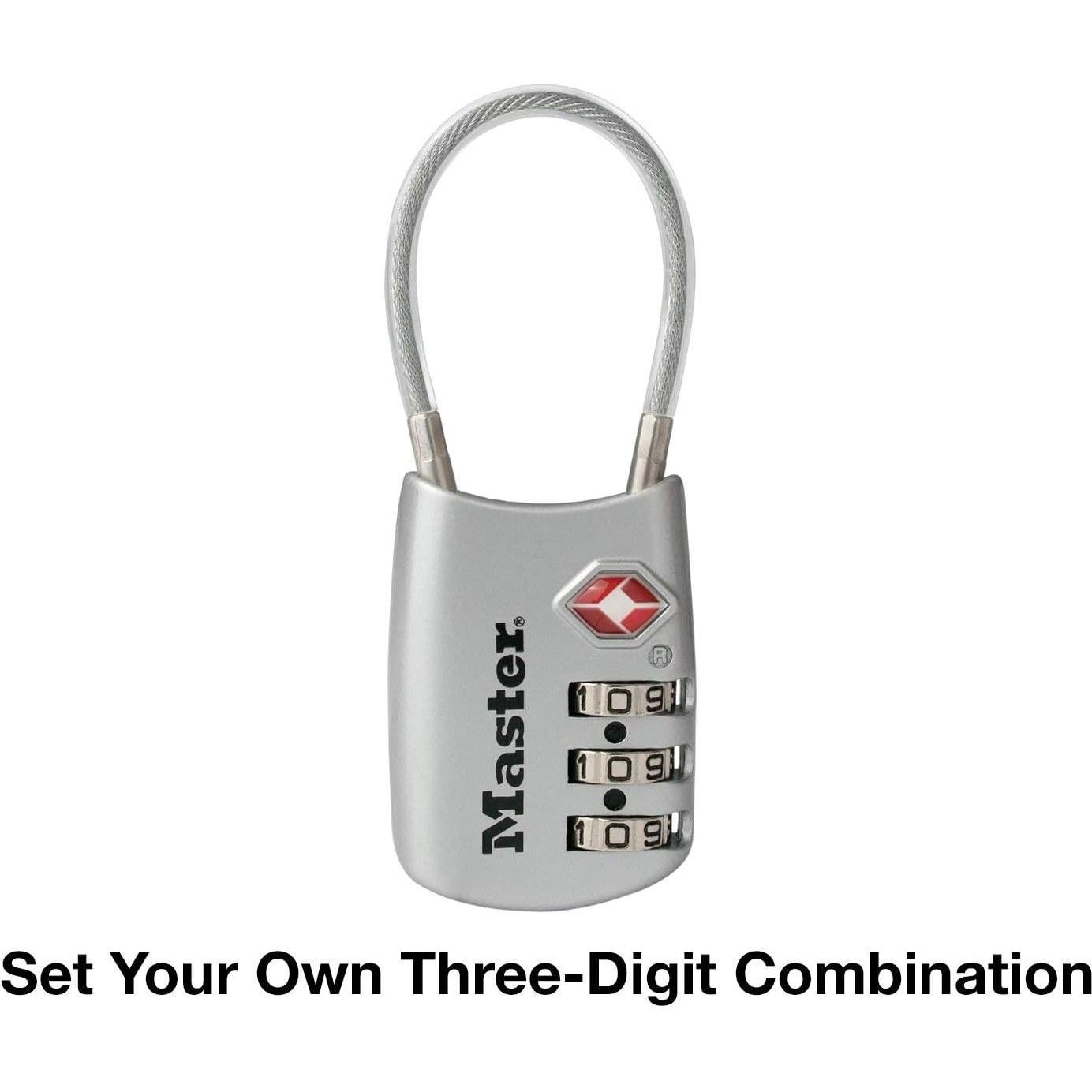Candado de Equipaje Master Lock TSA 4688D Combinación 3 Dígitos