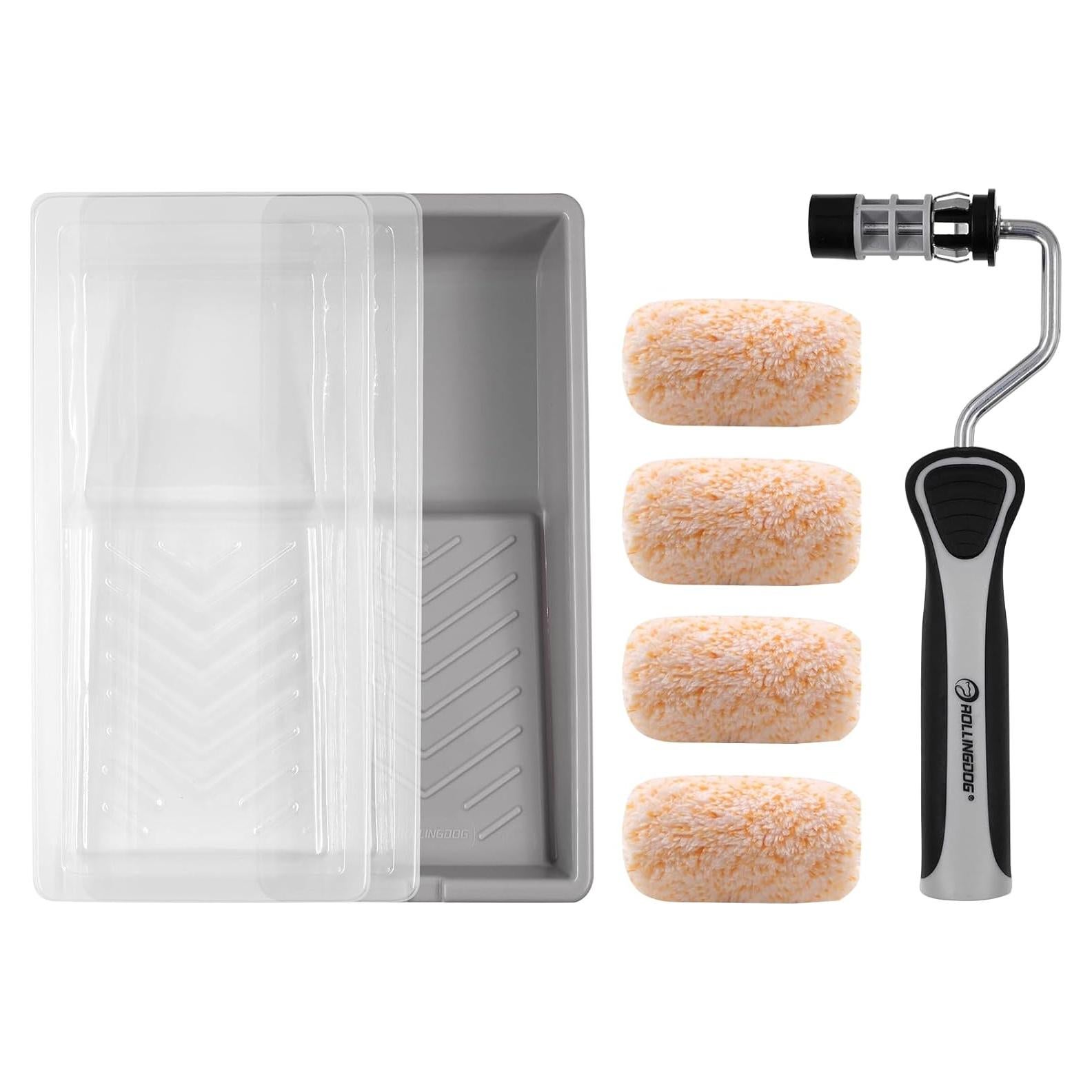 Set de Rodillos de Pintura Mini ROLLINGDOG 2" Microfibra 8 Piezas