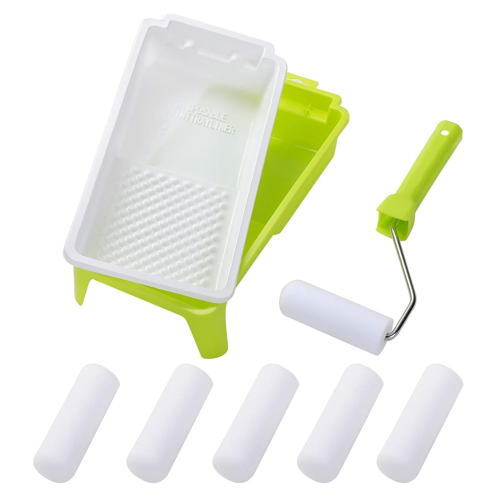 Kit Mini Rodillo de Pintura KUPOO 10.16 cm con Bandeja y Recambios