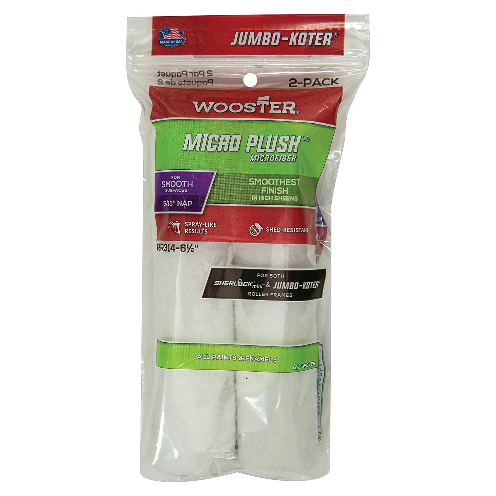 Rodillo Mini Jumbo-Koter Wooster RR314 Micro Plush 16.5 cm 2Pk