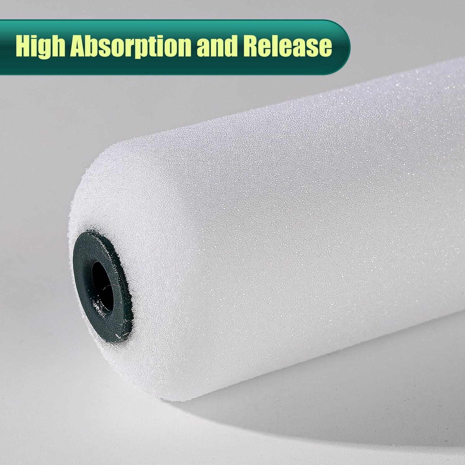 Fundas de Rodillo de Pintura de Espuma YiBaiBrush 10 Pzas 10 cm