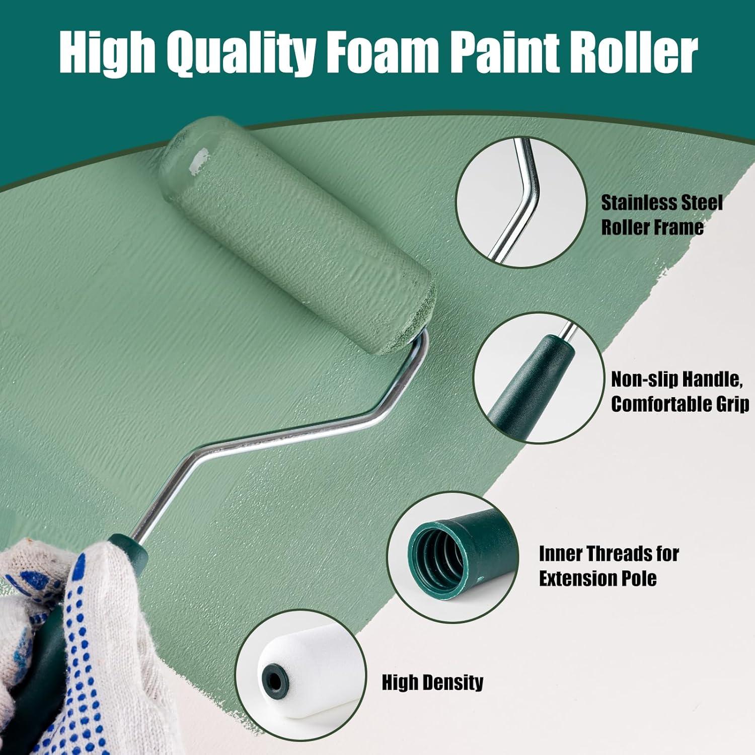 Kit de Rodillos de Pintura YiBaiBrush 19 Piezas 4" y 2"