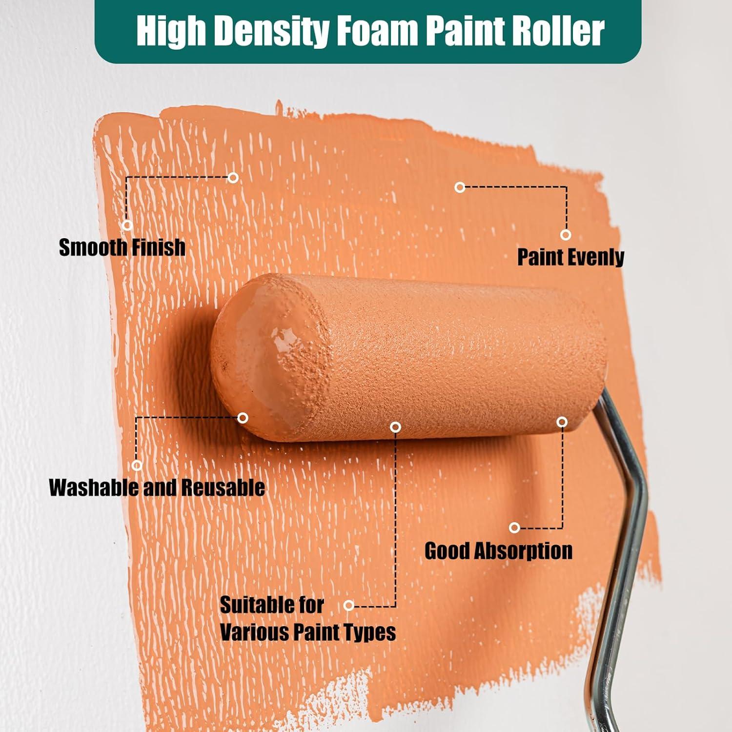 Kit de Rodillos de Pintura YiBaiBrush 19 Piezas 4" y 2"