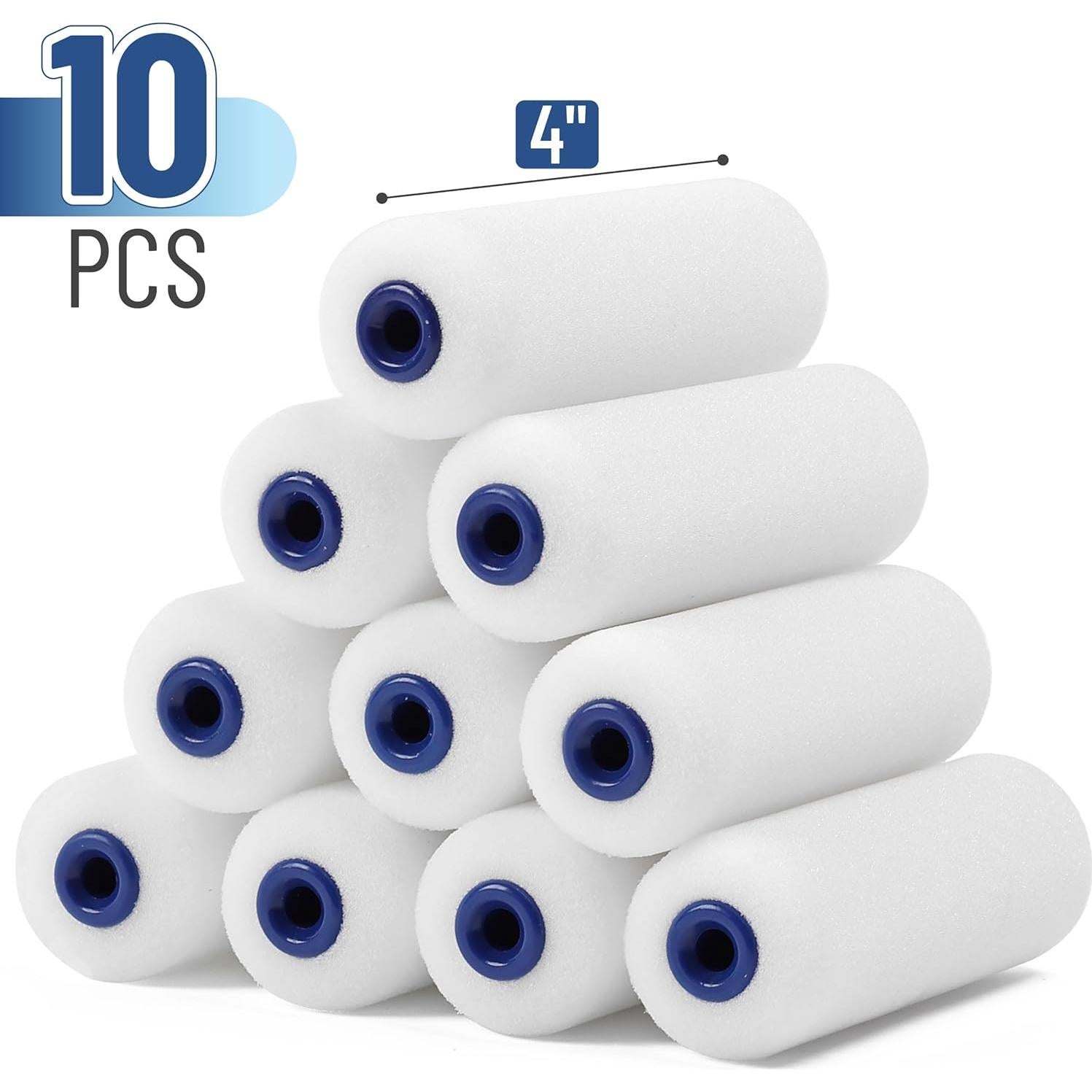 Fundas de Rodillo de Pintura Bates - Paquete de 10, 10.16 cm