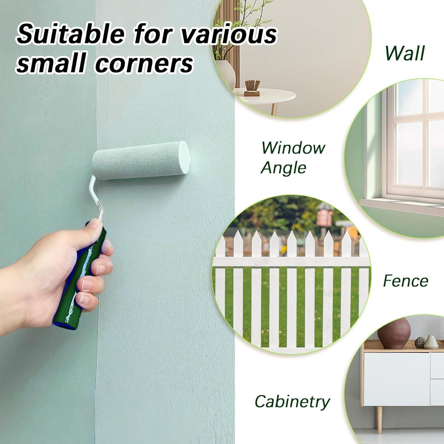 100 Pcs Rodillo de Pintura Mini 10.16 cm KoMvzyl Espuma Densa