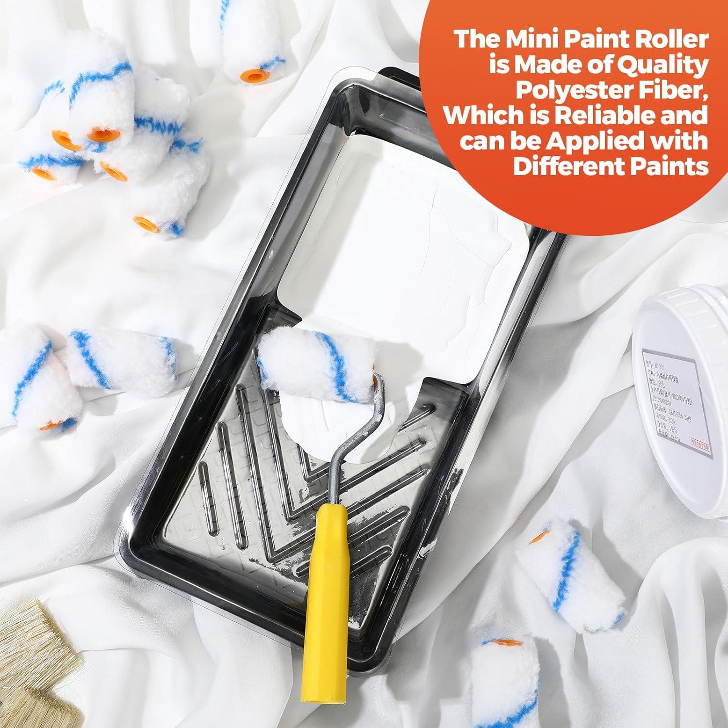 Rodillos de Pintura Mini Microfibra Leumoi 50 Pcs 5.08 cm