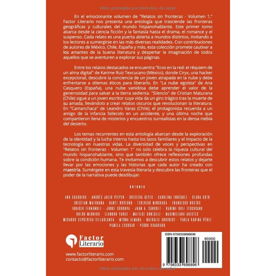 Relatos sin fronteras: Una antología de narradores hispanohablantes (Spanish Edition)