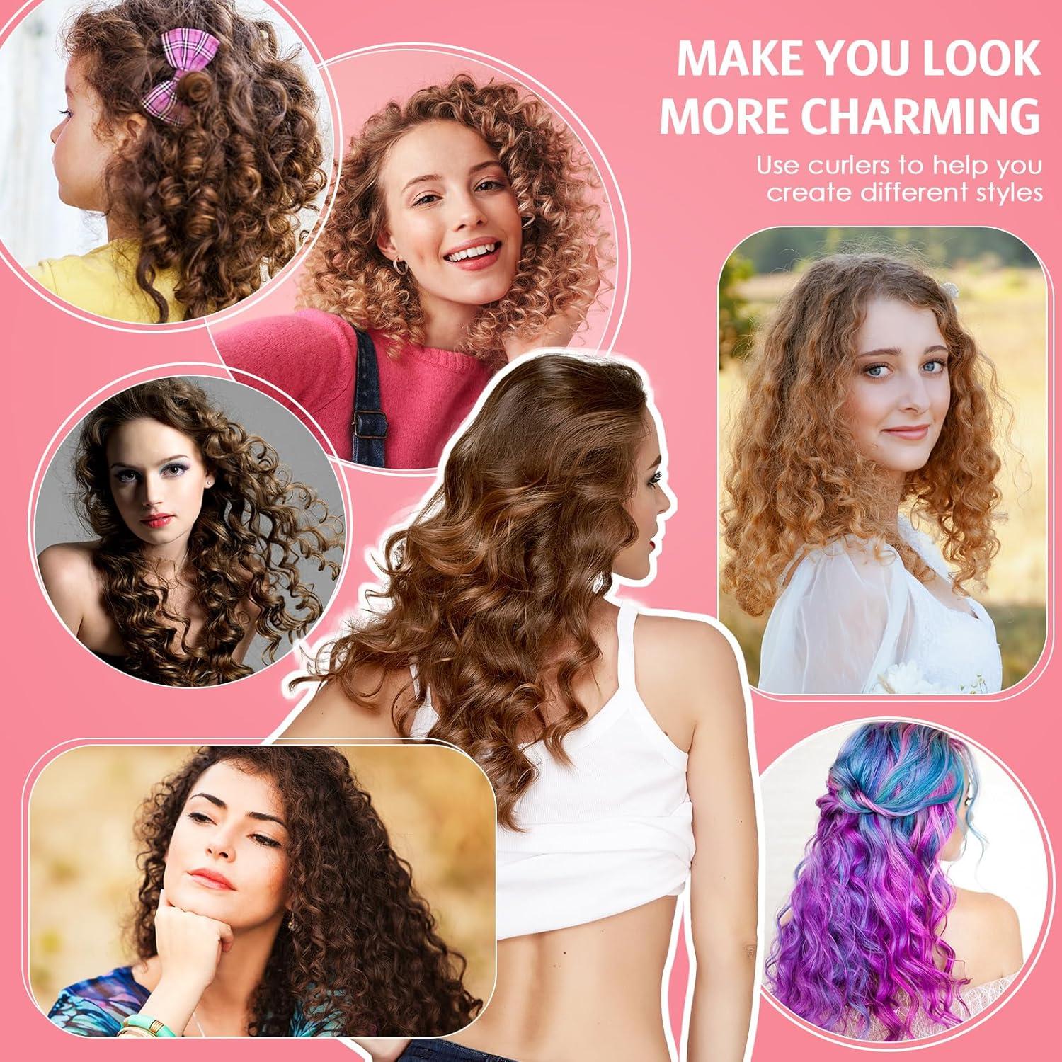 Varillas Flexibles para Rizar Cabello Syhood 30 Piezas Rosa