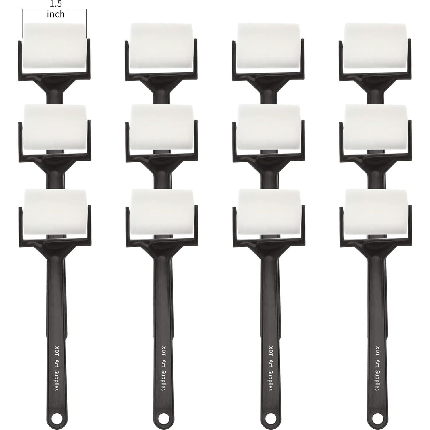 Set de 12 Rodillos de Pintura de Espuma XDT 3.81 cm Multiusos