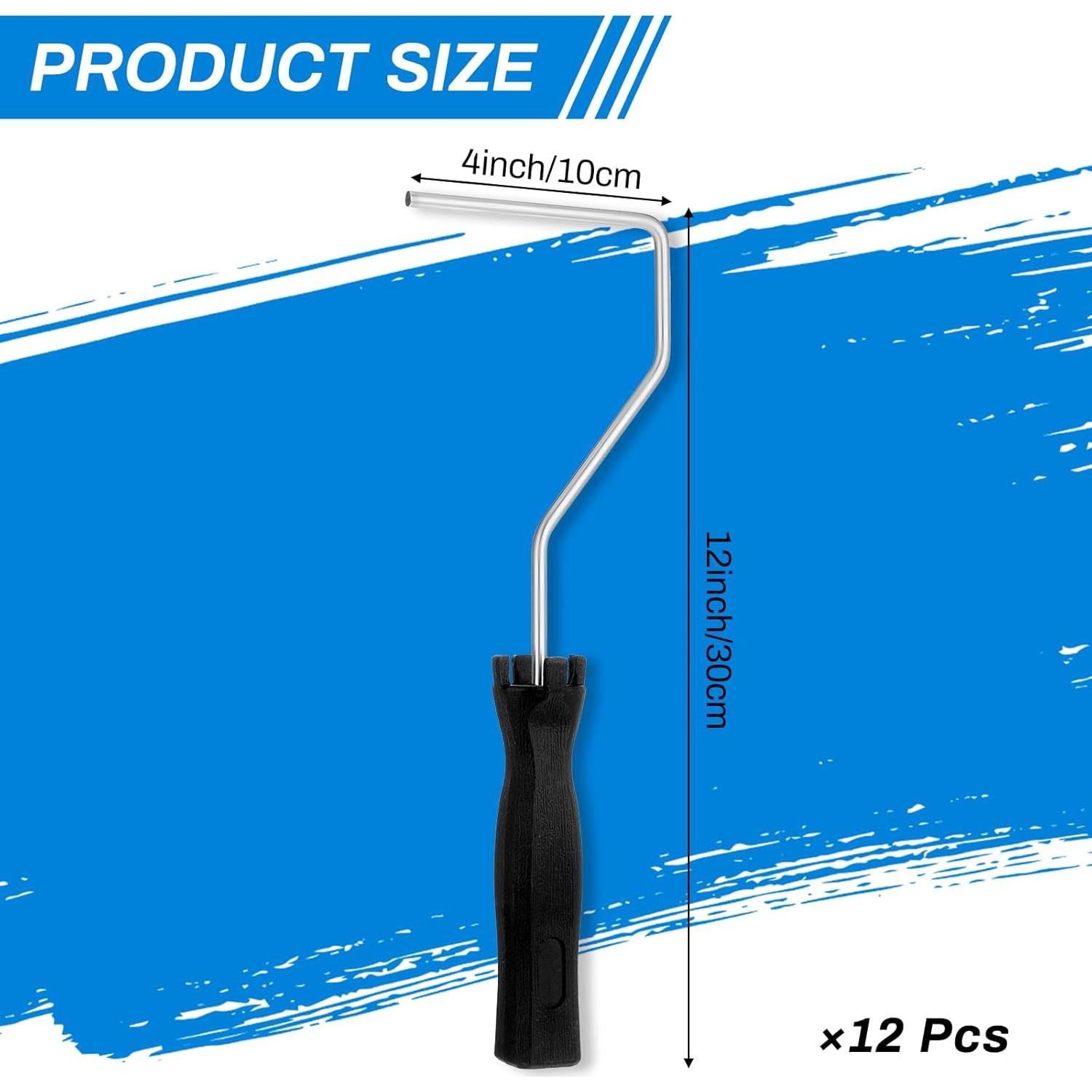 12 Pcs Mini Rodillos de Pintura Tobeelec 4" y 12" Marco