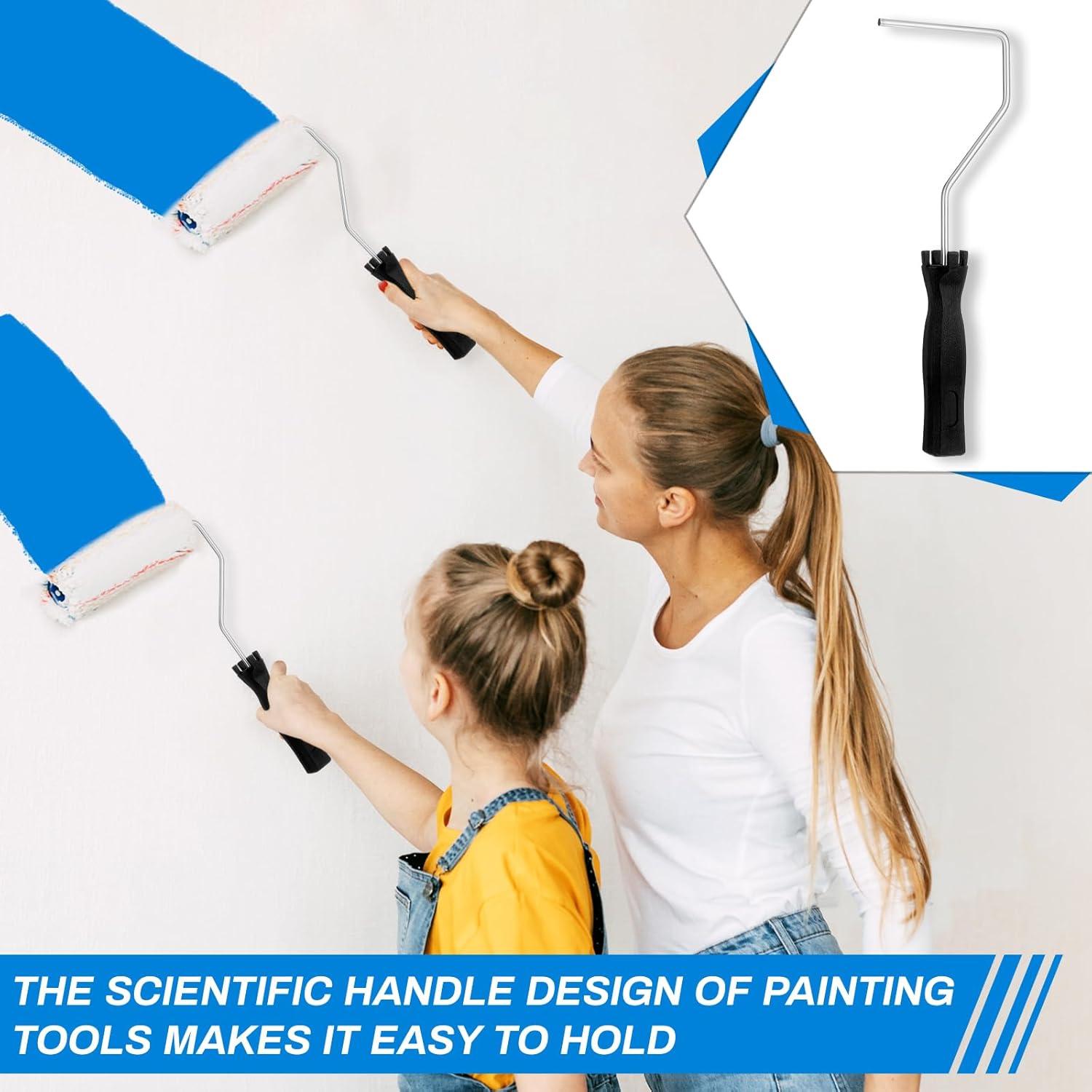 12 Pcs Mini Rodillos de Pintura Tobeelec 4" y 12" Marco