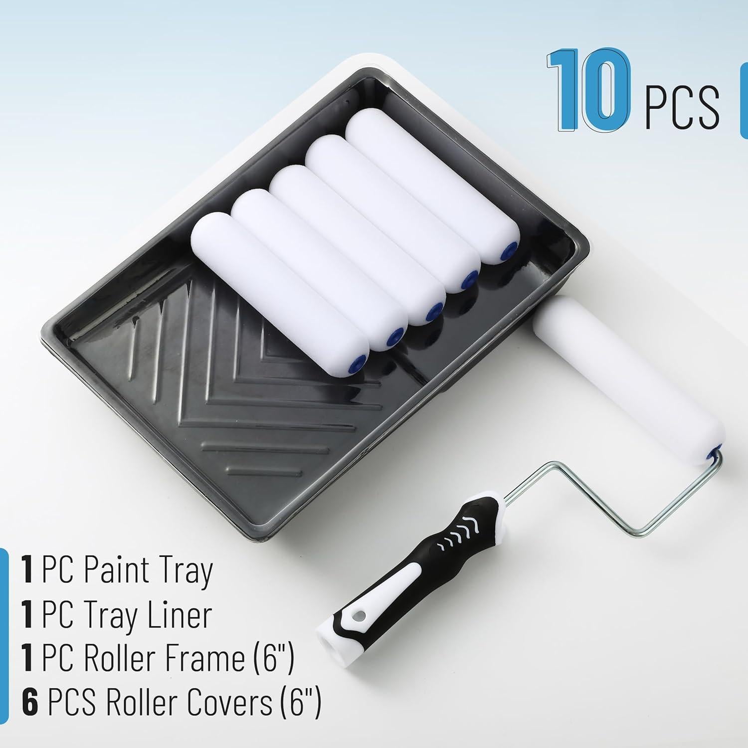 Kit de Rodillos de Pintura Bates 9 Piezas 15.24 cm