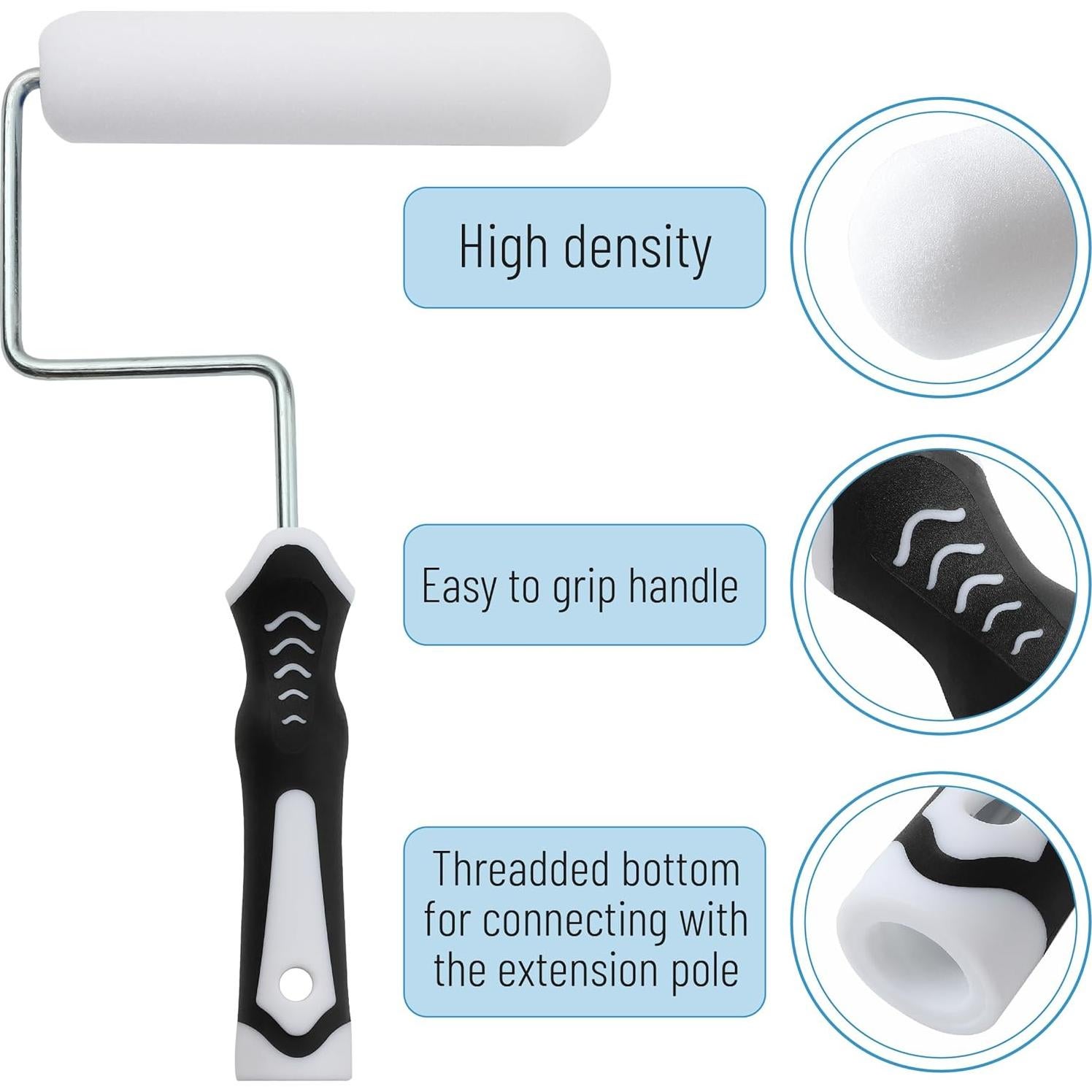 Kit de Rodillos de Pintura Bates 9 Piezas 15.24 cm