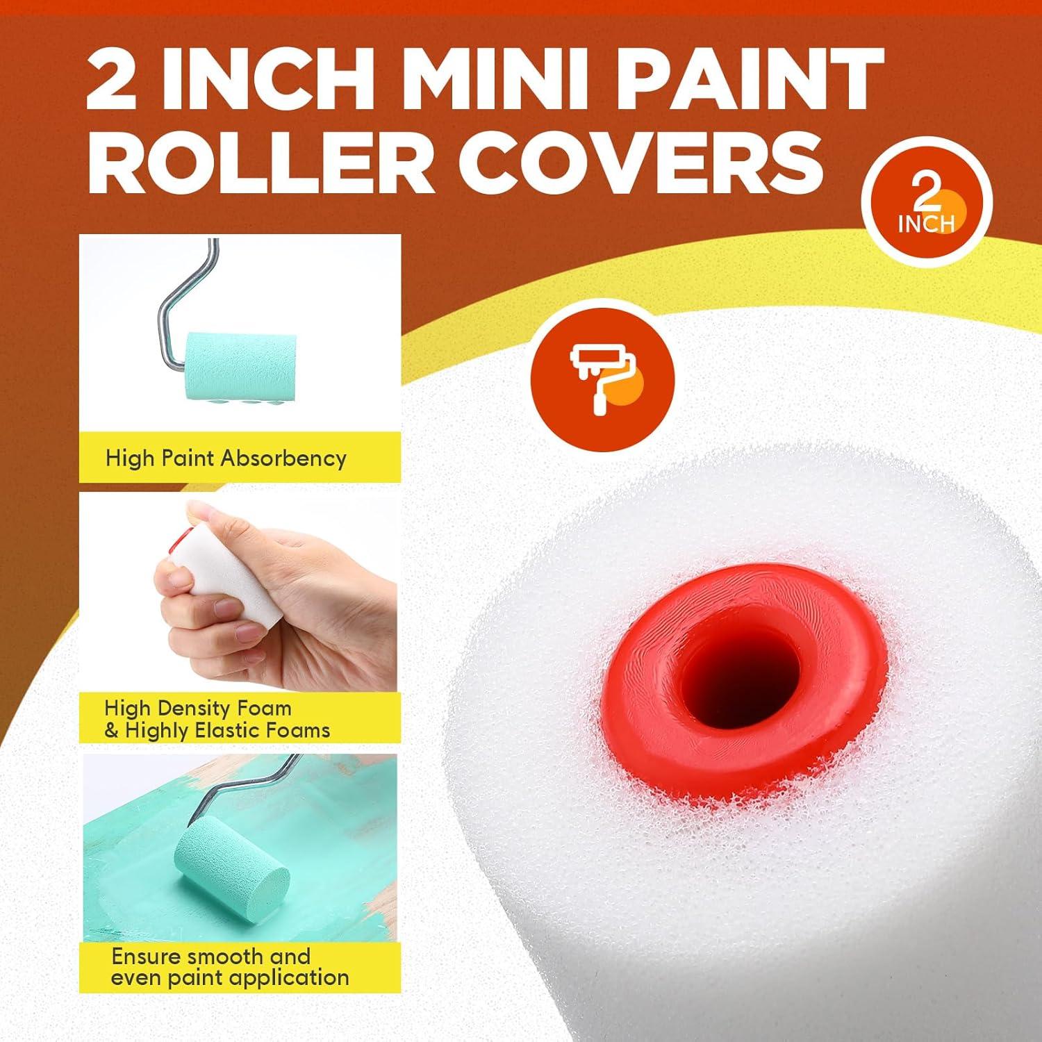 Kit de Rodillo de Pintura Leumoi 30 Piezas 2" con Bandeja