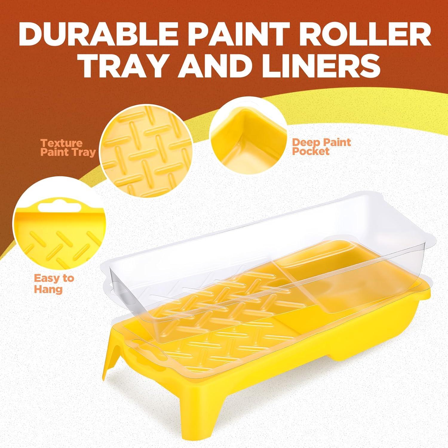 Kit de Rodillo de Pintura Leumoi 30 Piezas 2" con Bandeja