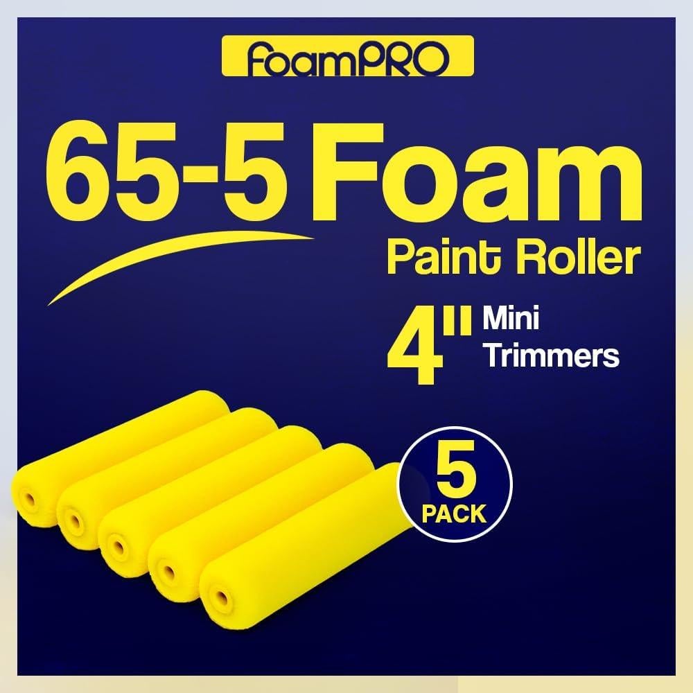 Rodillos de Pintura FoamPRO 65-5 Espuma 10 cm - Paquete de 5