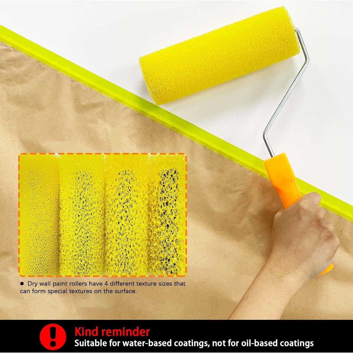 8 Fundas de Rodillo de Pintura Texturizada YLTOLOO 10 cm